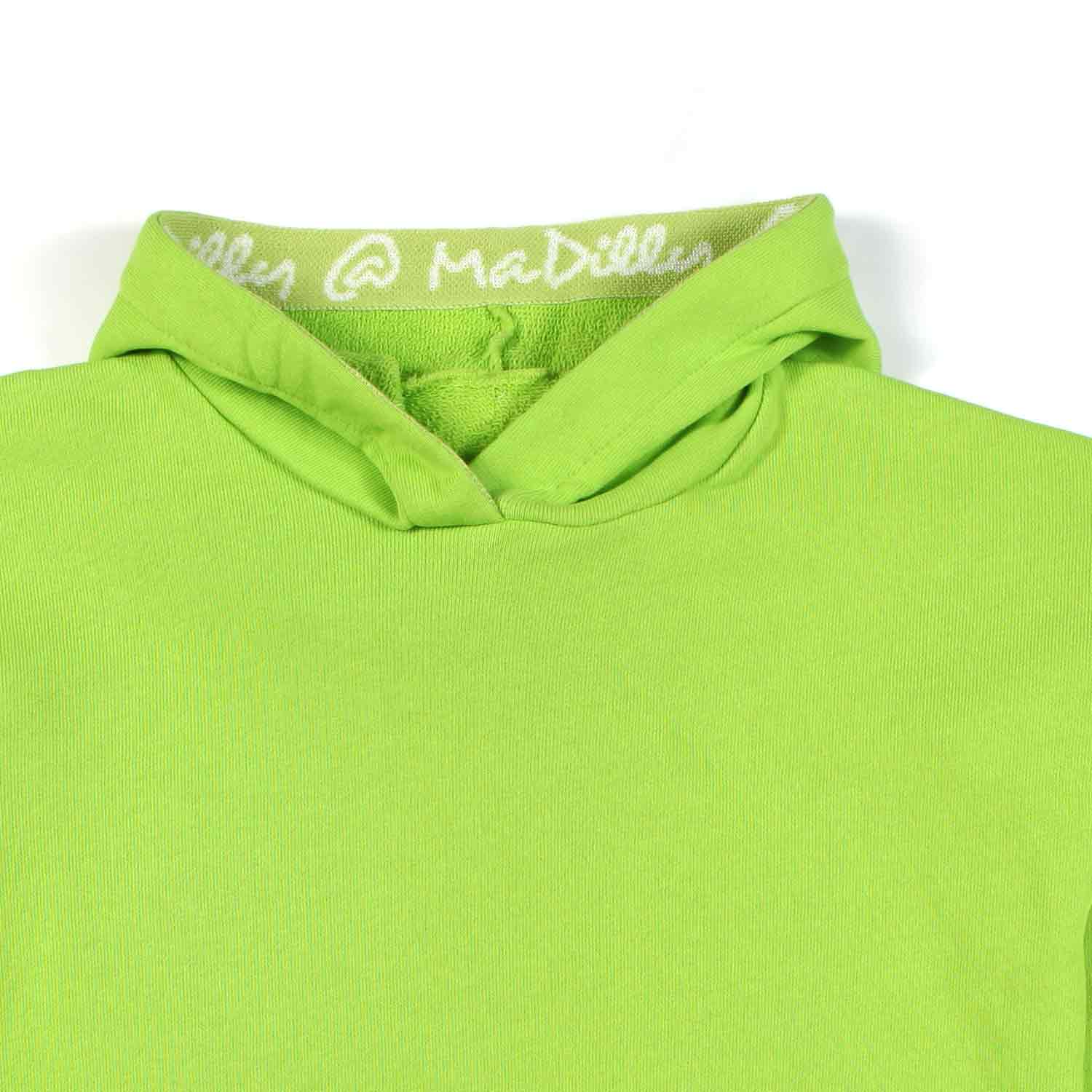FELPA UNISEX ADAM LIME CON CAPPUCCIO - annameglio.com abbigliamento moda