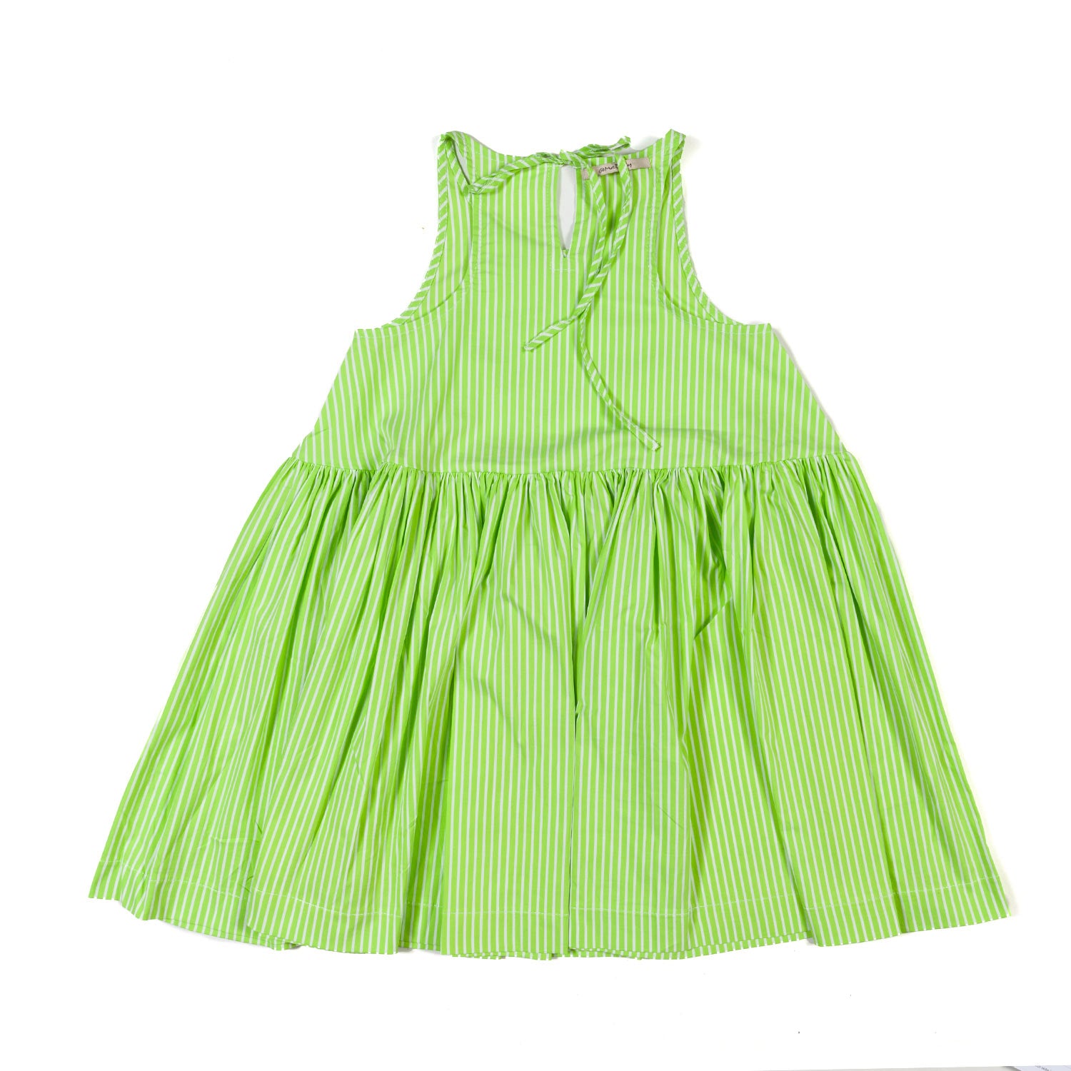 VESTITO ELODIE LIME A RIGHE BIANCHE BAMBINA - annameglio.com abbigliamento moda