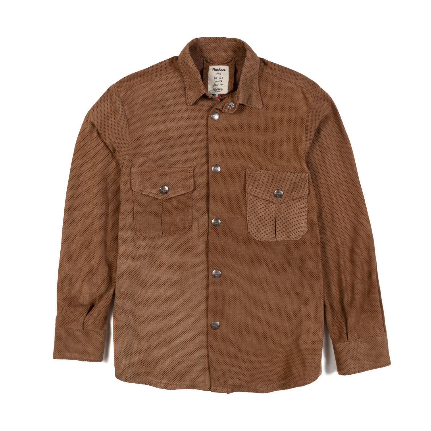 Giacca camicia in pelle marrone - annameglio.com abbigliamento moda