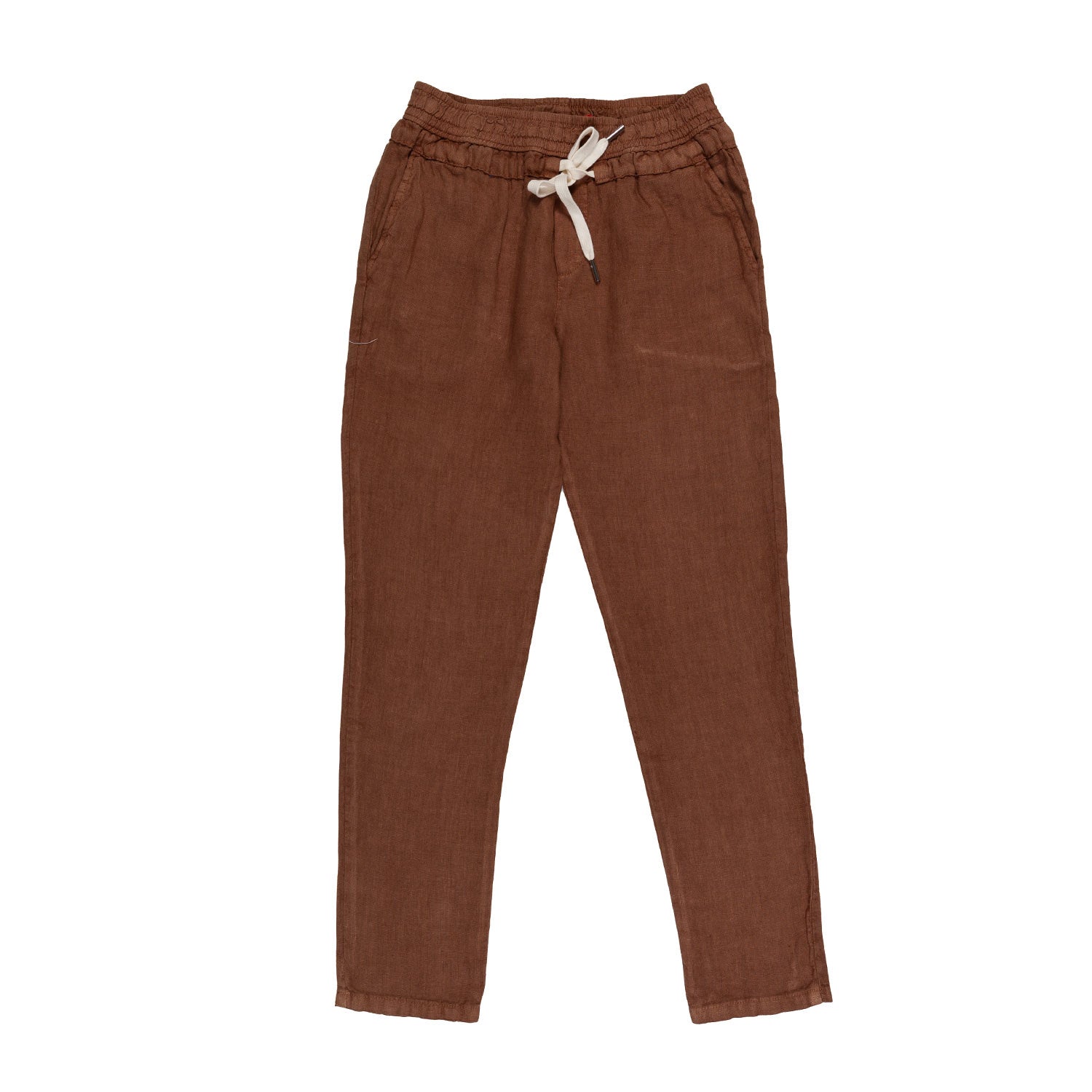 Pantalone puro lino marrone bambino - annameglio.com abbigliamento moda