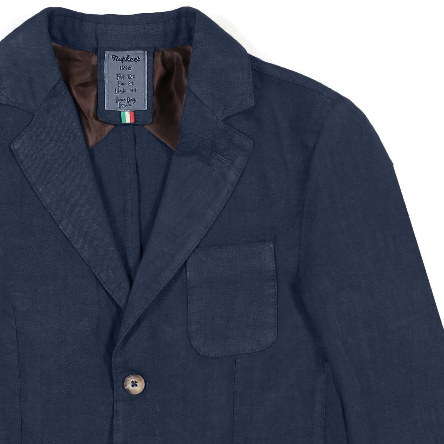 Giacca blu in lino bambino e teenager - annameglio.com abbigliamento moda