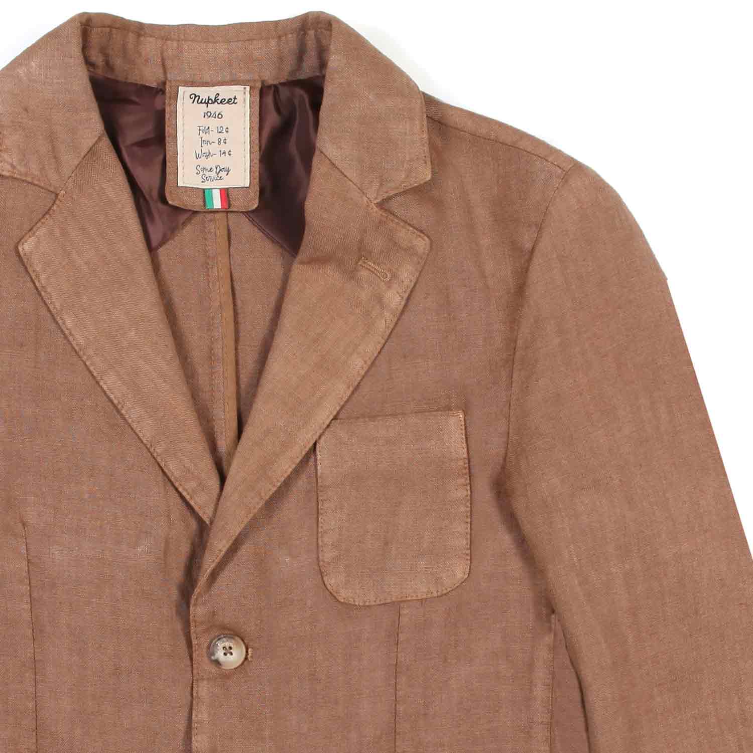 Giacca marrone in lino bambino e teen - annameglio.com abbigliamento moda