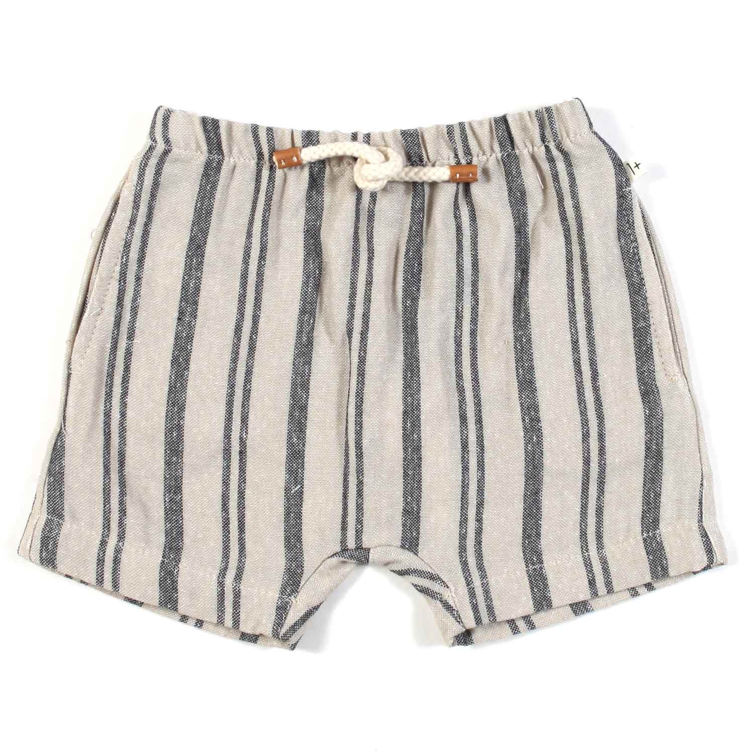 SHORTS PETER BLU E BEIGE A RIGHE BIMBO - annameglio.com abbigliamento moda