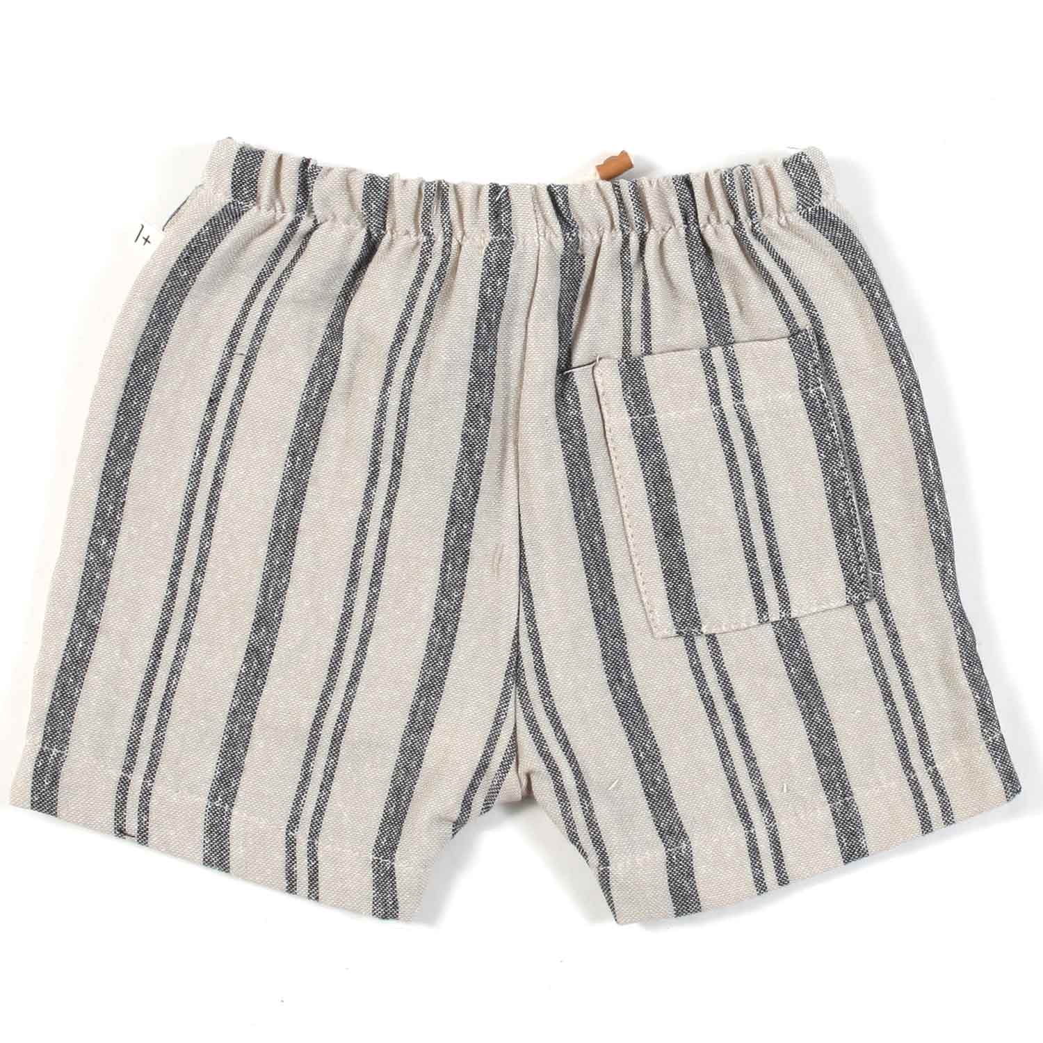 SHORTS PETER BLU E BEIGE A RIGHE BIMBO - annameglio.com abbigliamento moda