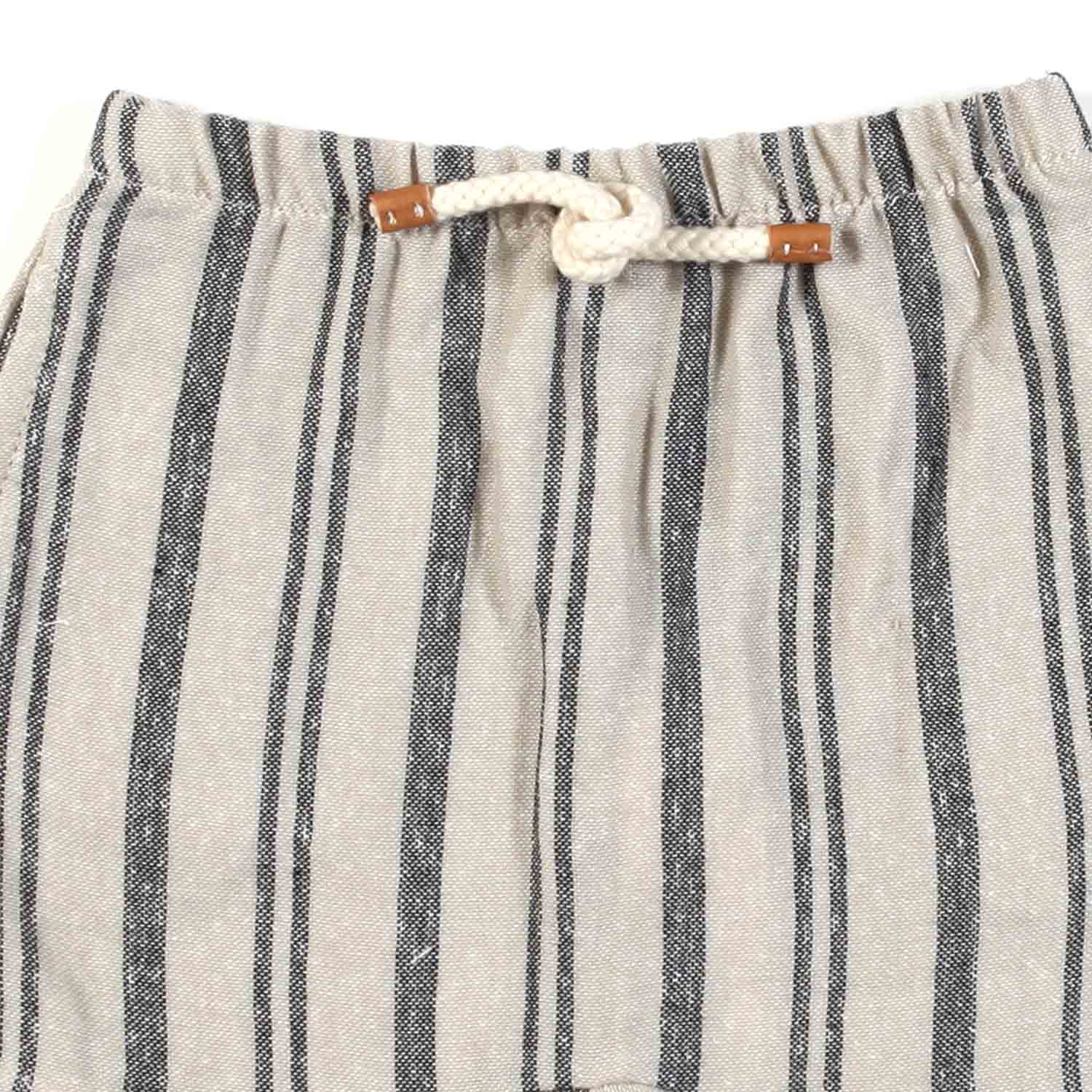 SHORTS PETER BLU E BEIGE A RIGHE BIMBO - annameglio.com abbigliamento moda