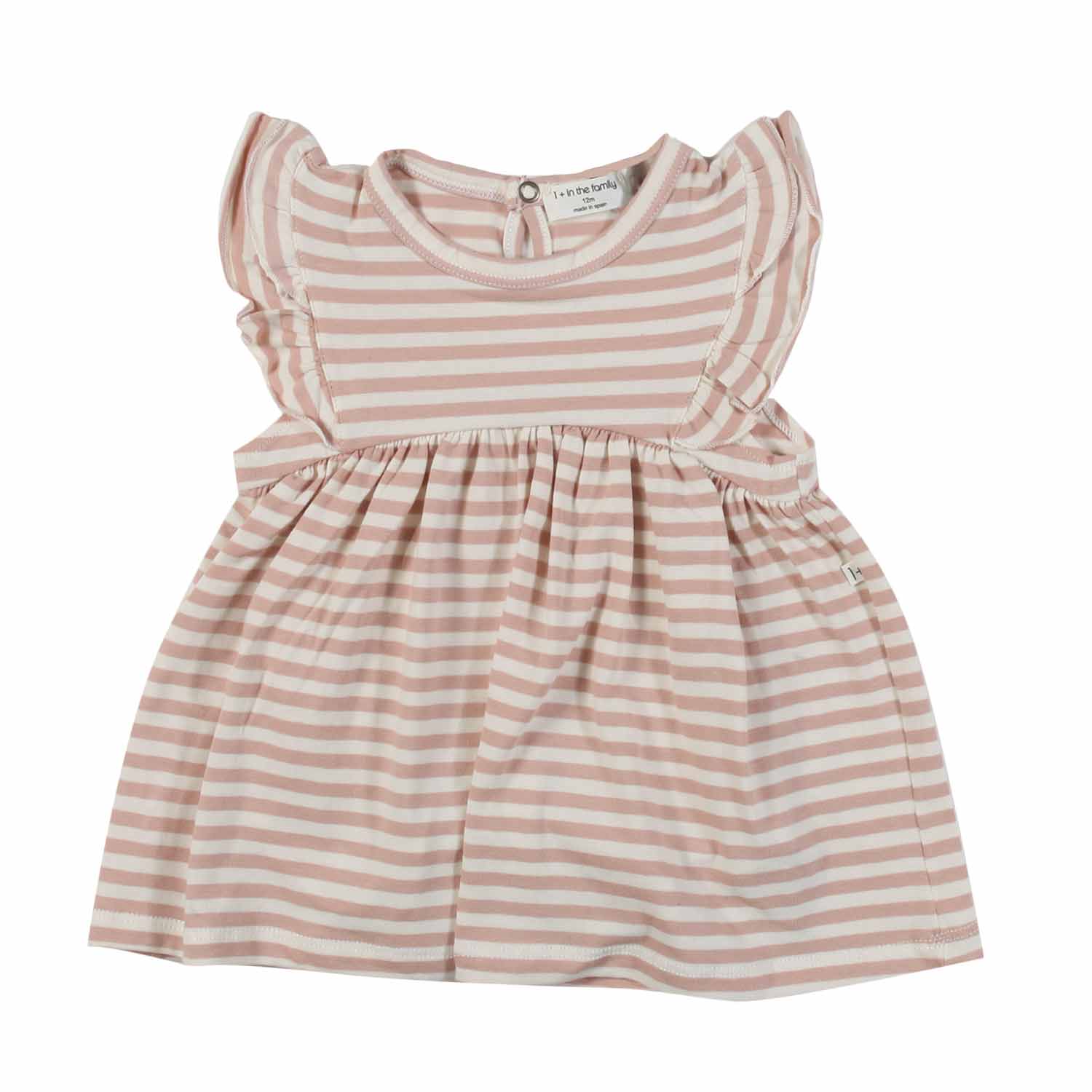 MINI ABITO GEORGIA ROSA E BIANCO A RIGHE - annameglio.com abbigliamento moda