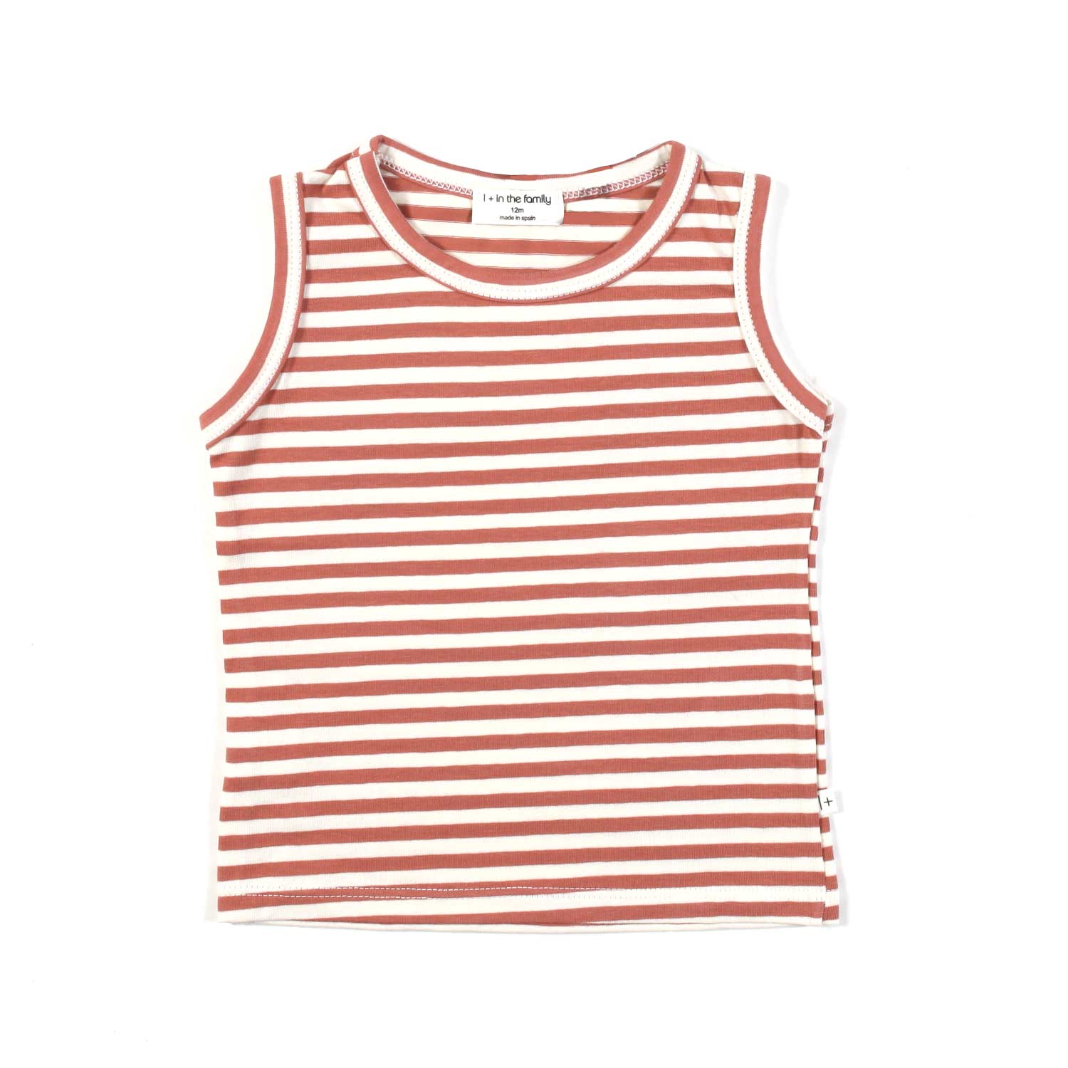 CANOTTA ASIER UNISEX ARANCIO E BIANCA A RIGHE - annameglio.com abbigliamento moda