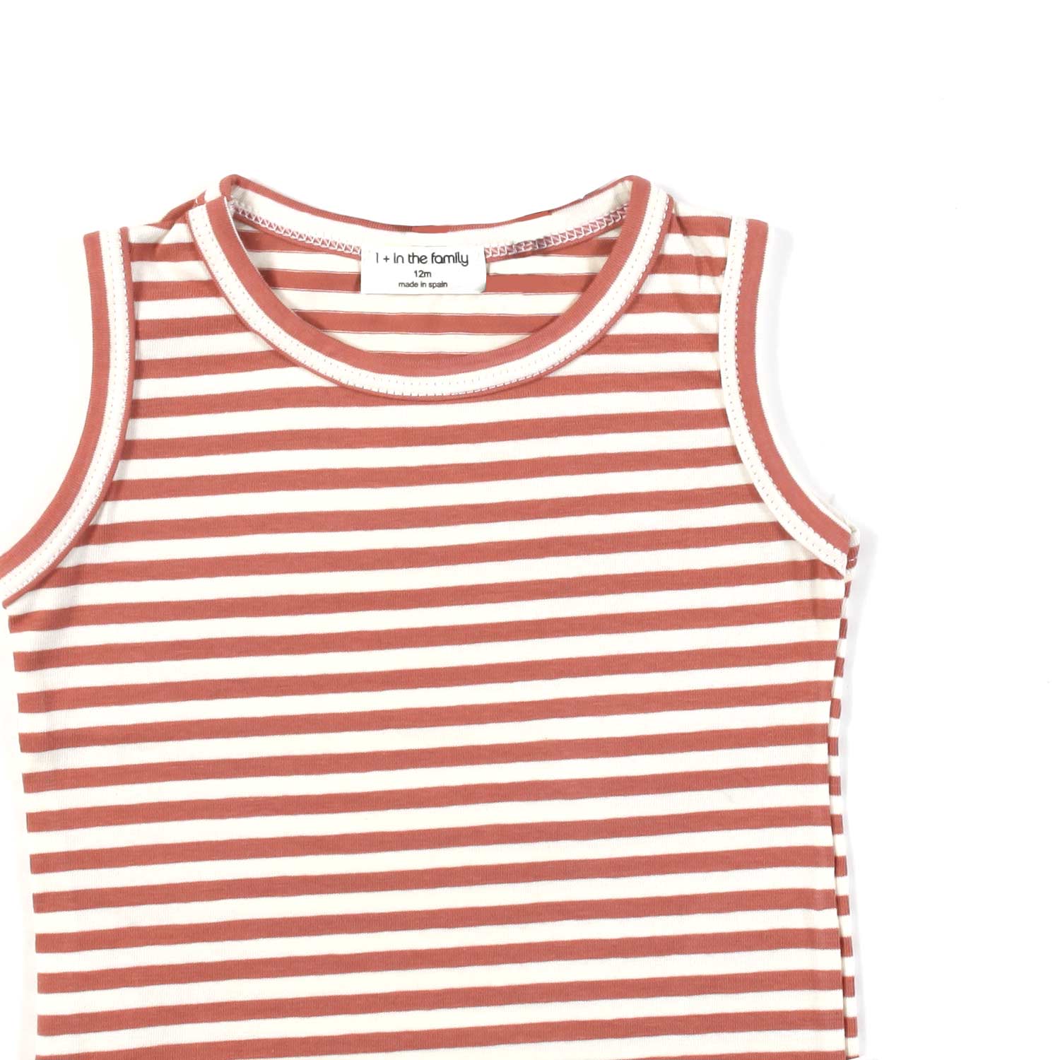 CANOTTA ASIER UNISEX ARANCIO E BIANCA A RIGHE - annameglio.com abbigliamento moda