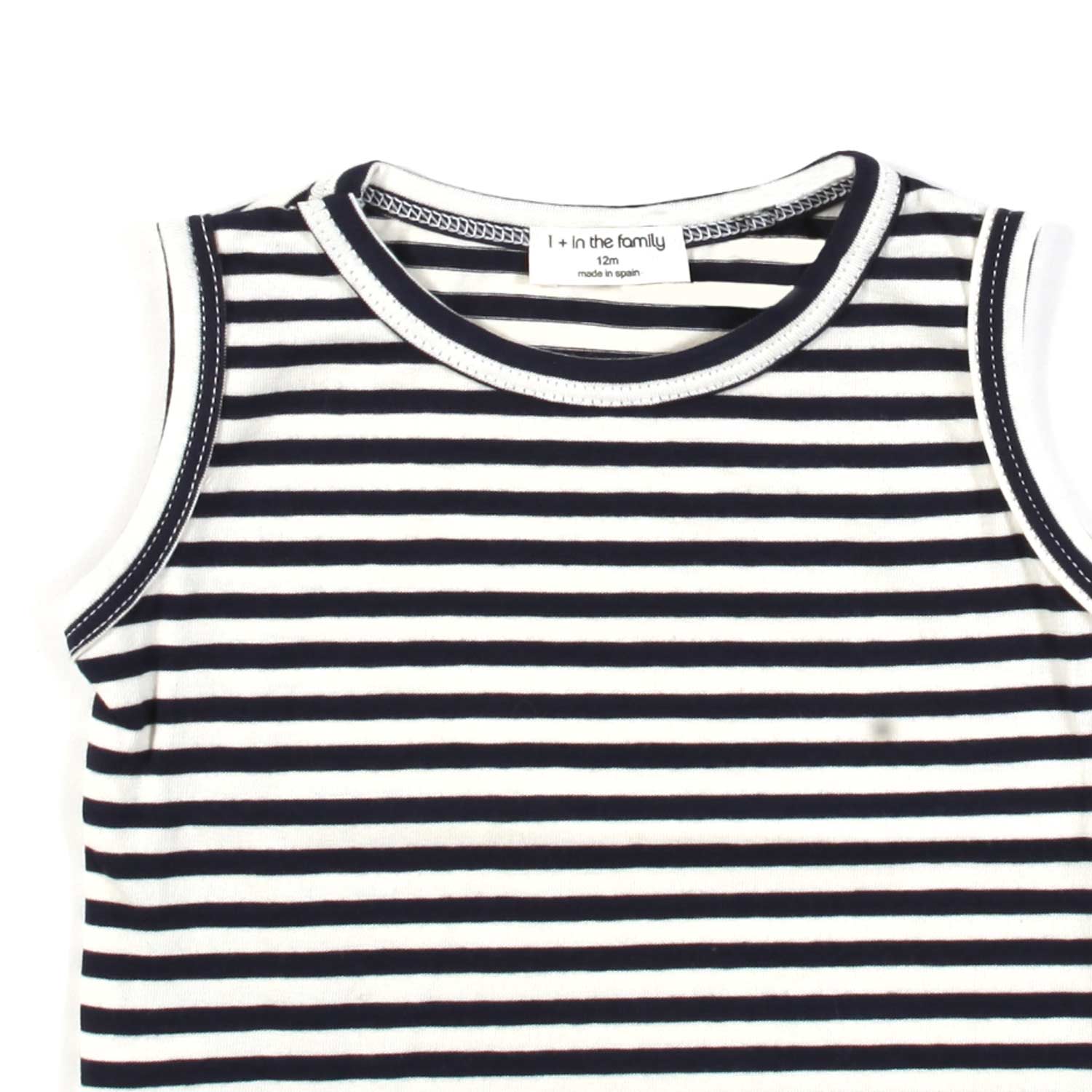 CANOTTA ASIER UNISEX BLU NOTTE E BIANCA A RIGHE - annameglio.com abbigliamento moda