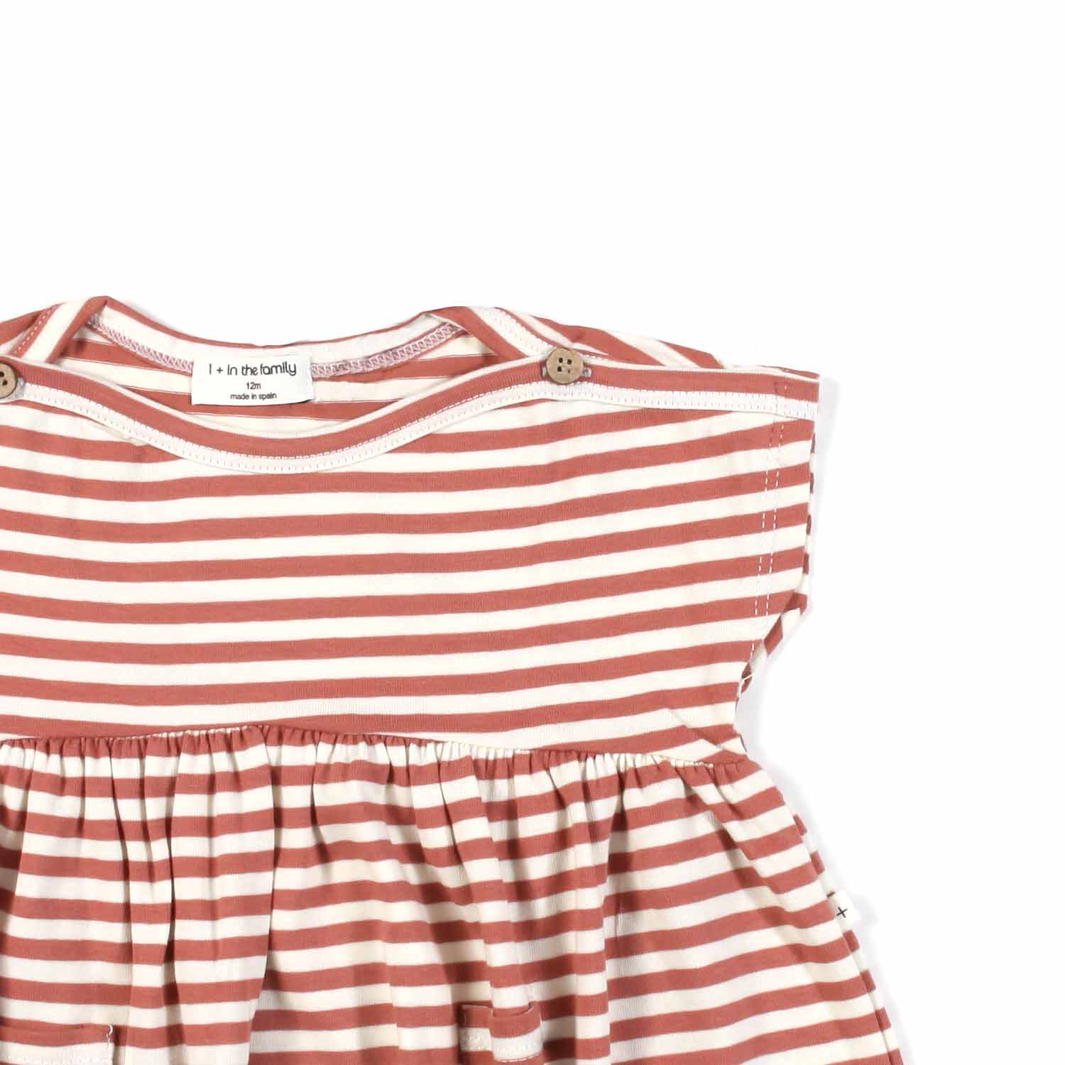 MINI ABITO LIA ARANCIO CEDAR E BIANCO A RIGHE - annameglio.com abbigliamento moda