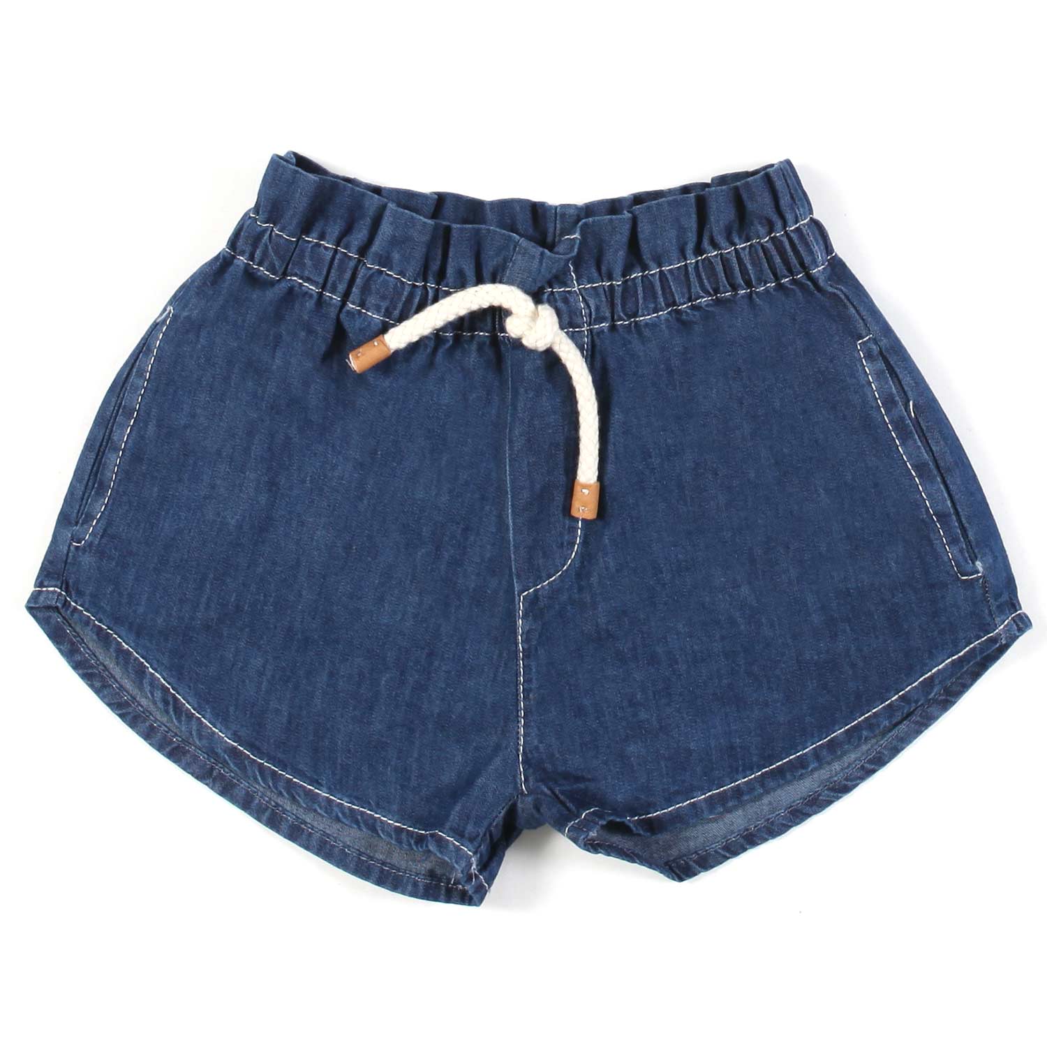 SHORTS AURORA IN DENIM BLU BIMBA E NEONATA - annameglio.com abbigliamento moda