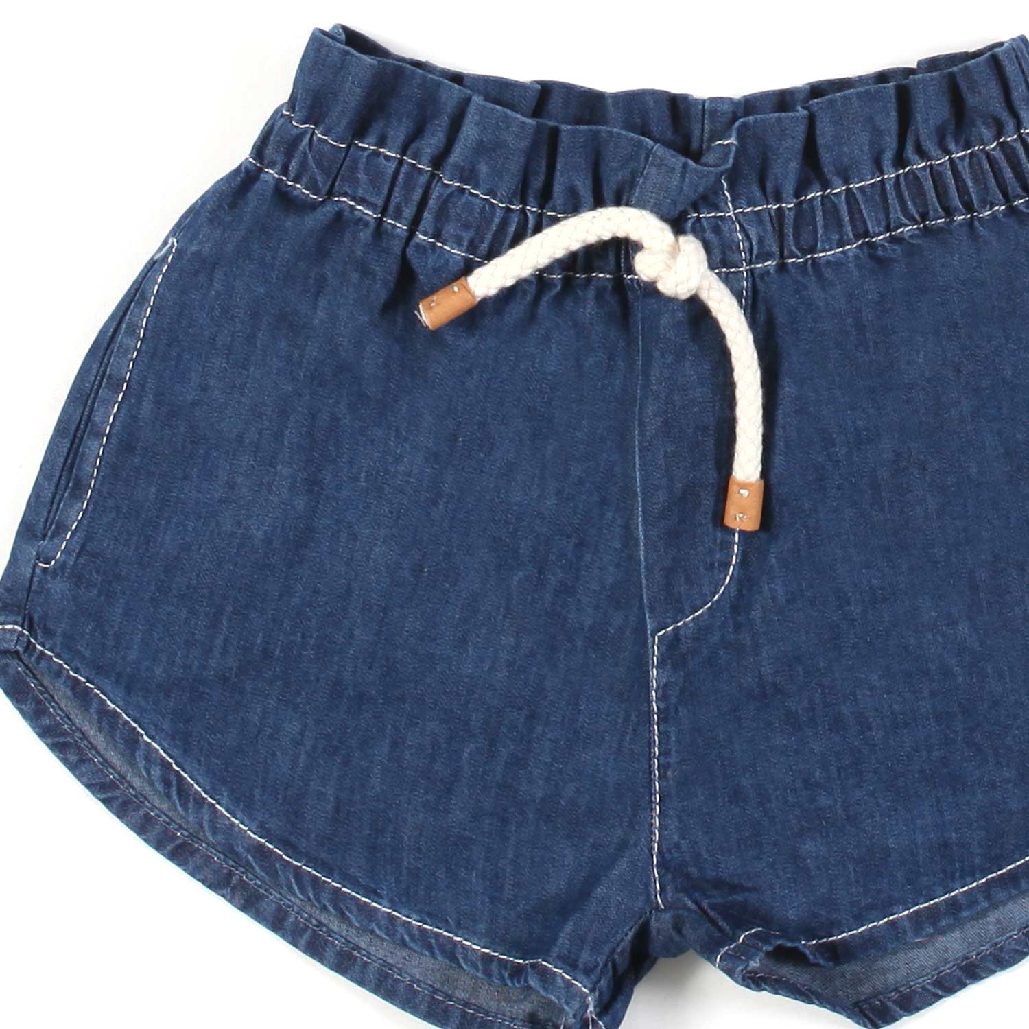 SHORTS AURORA IN DENIM BLU BIMBA E NEONATA - annameglio.com abbigliamento moda