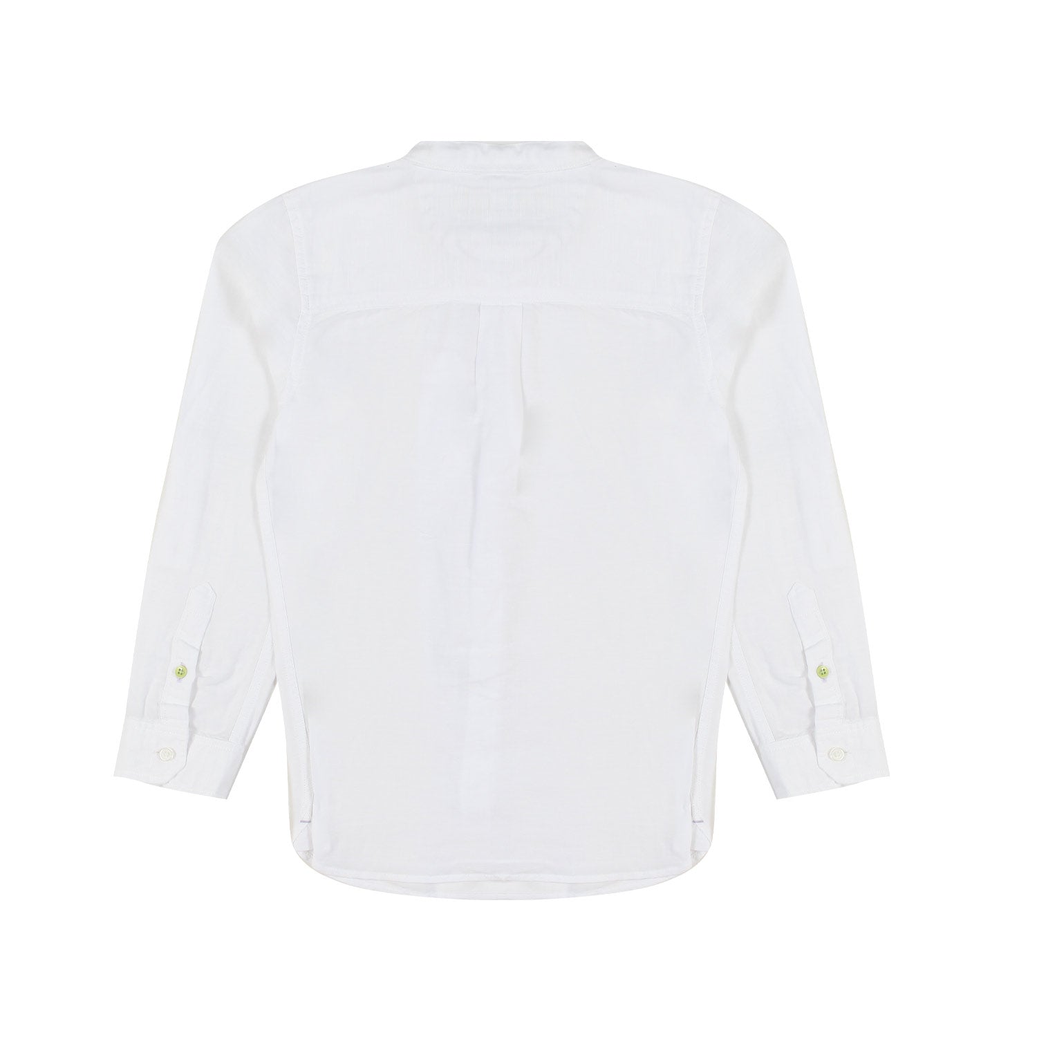 CAMICIA COREANA MISTO LINO BIANCA BAMBINO TEENAGER - annameglio.com abbigliamento moda