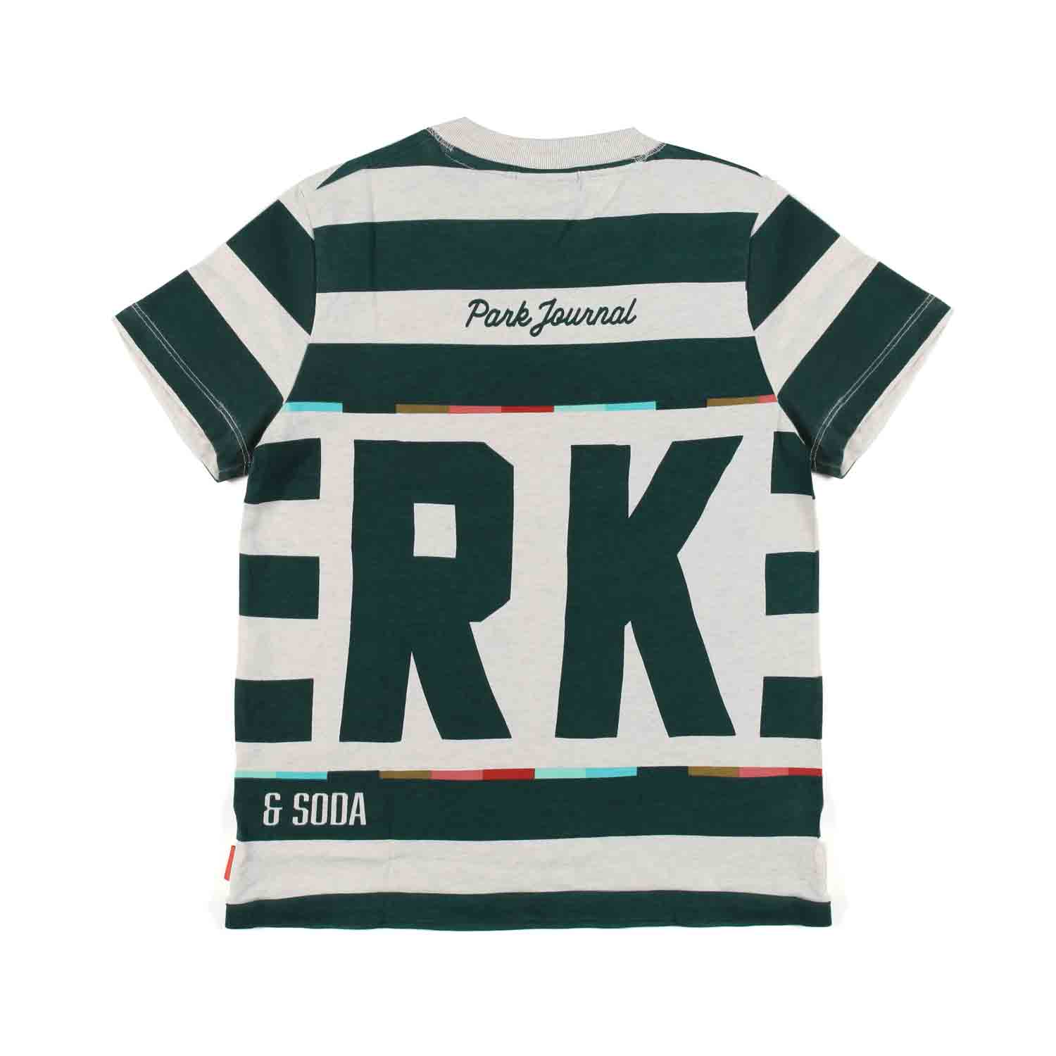 T-SHIRT BIANCA CON STRISCE VERDI BAMBINO E TEEN - annameglio.com abbigliamento moda