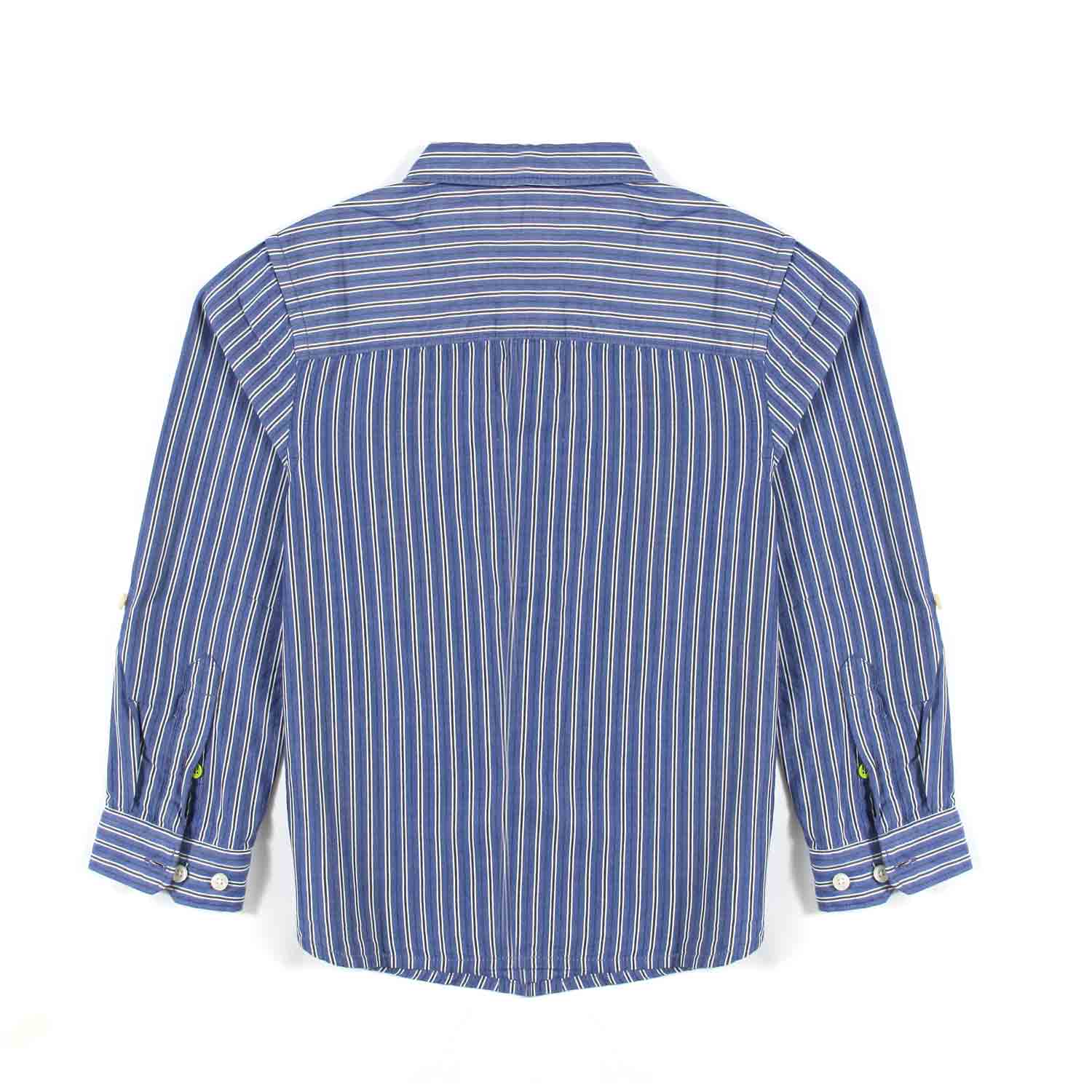 CAMICIA BLU A RIGHE BIANCHE BAMBINO E TEEN - annameglio.com abbigliamento moda