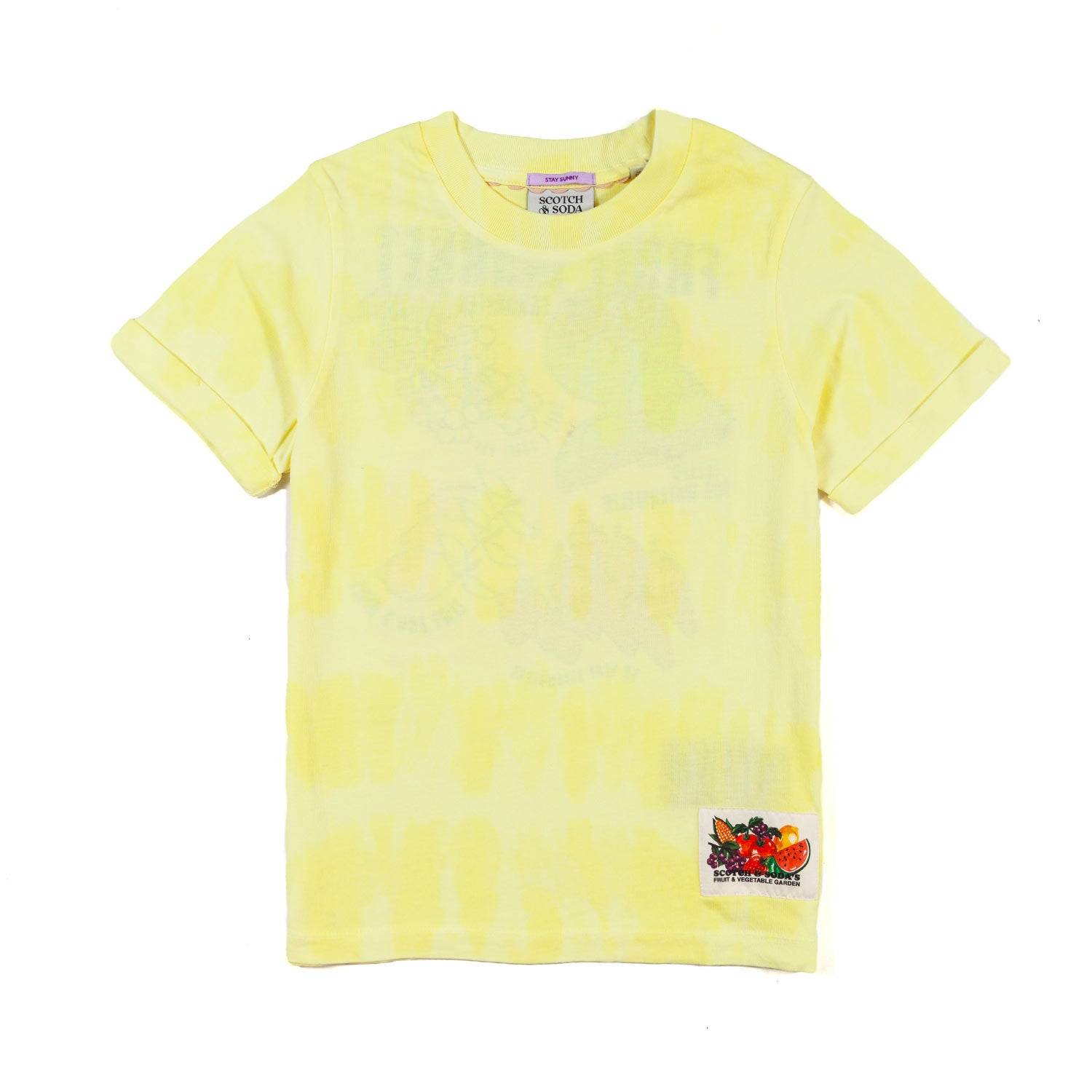 T-SHIRT UNISEX GIALLA CON STAMPA MULTICOLOR - annameglio.com abbigliamento moda
