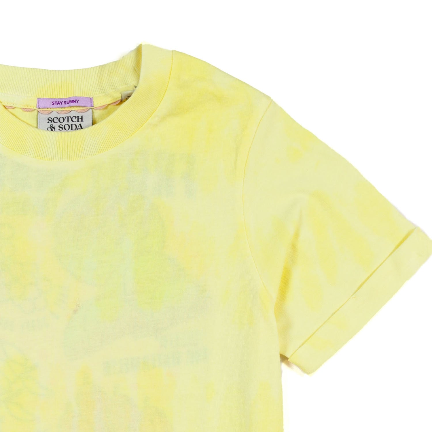 T-SHIRT UNISEX GIALLA CON STAMPA MULTICOLOR - annameglio.com abbigliamento moda