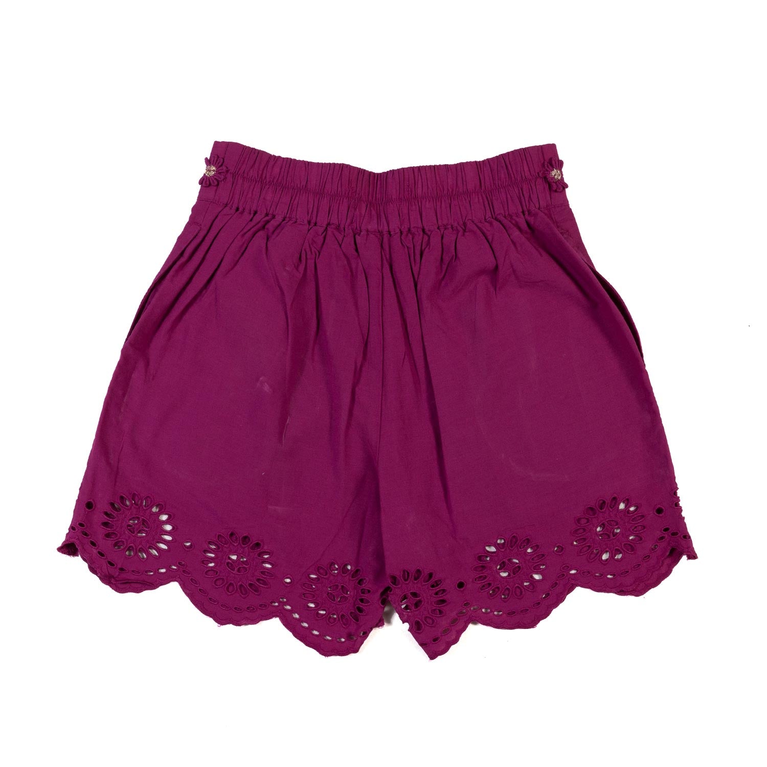 SHORTS AMARENA CON RICAMI SANGALLO BAMBINA RAGAZZA - annameglio.com abbigliamento moda