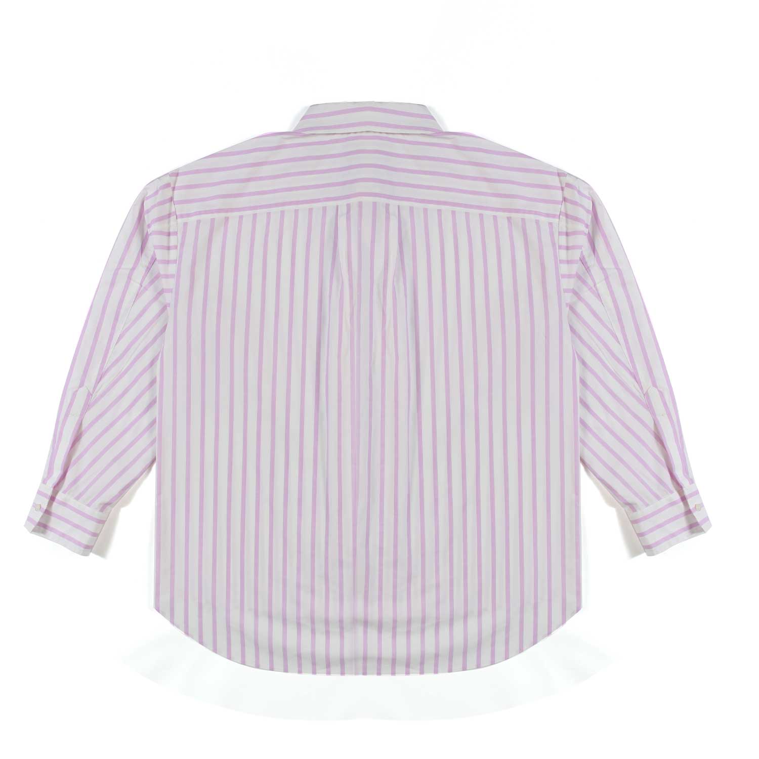 CAMICIA OVERSIZE BIANCA A RIGHE LILLA - annameglio.com abbigliamento moda