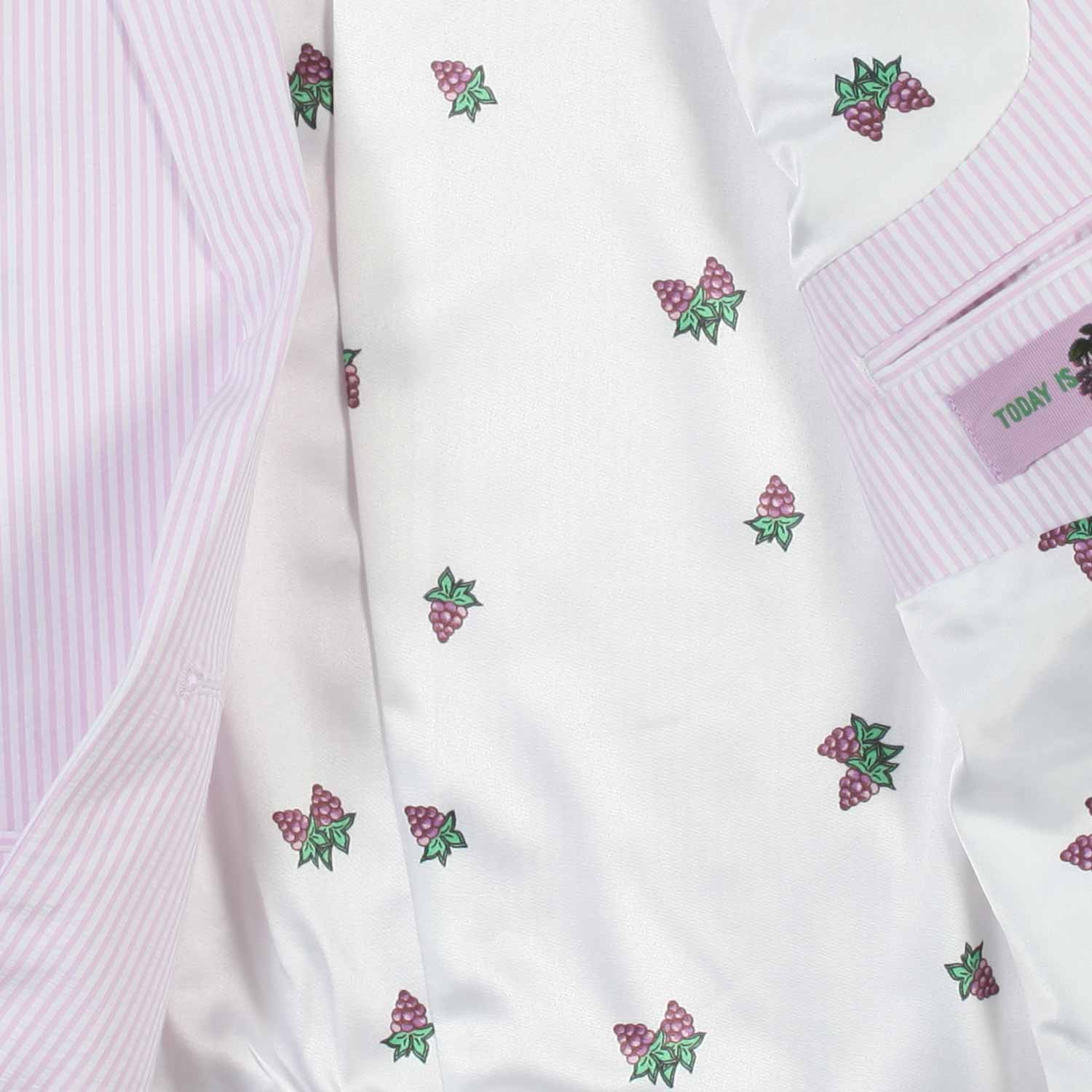 Blazer monopetto a righe in seersucker - annameglio.com abbigliamento moda