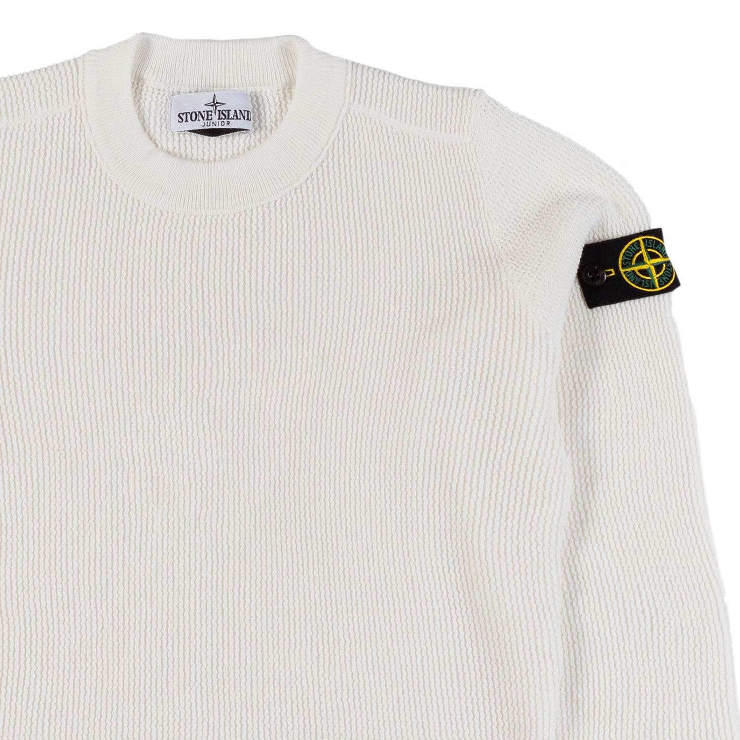 PULLOVER BIANCO CON PATCH LOGO COMPASS - annameglio.com abbigliamento moda