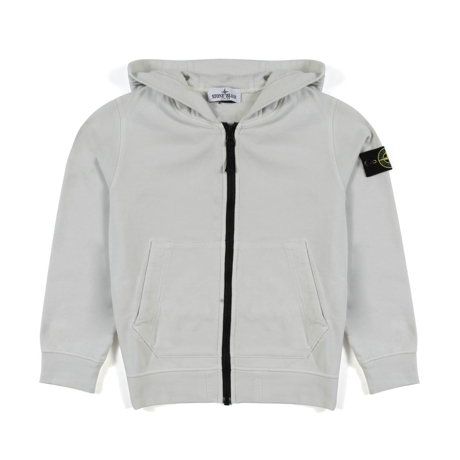 FELPA HOODIE GHIACCIO CON ZIP E PATCH COMPASS - annameglio.com abbigliamento moda