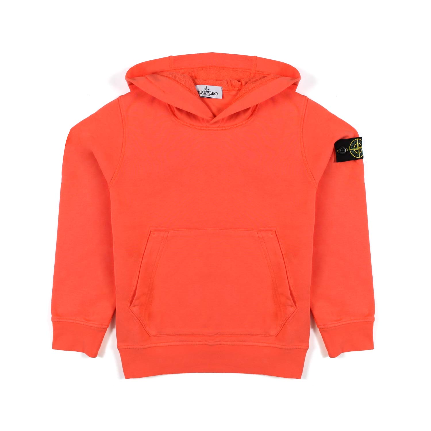 FELPA HOODIE ARANCIO SALMONE CON PATCH COMPASS - annameglio.com abbigliamento moda