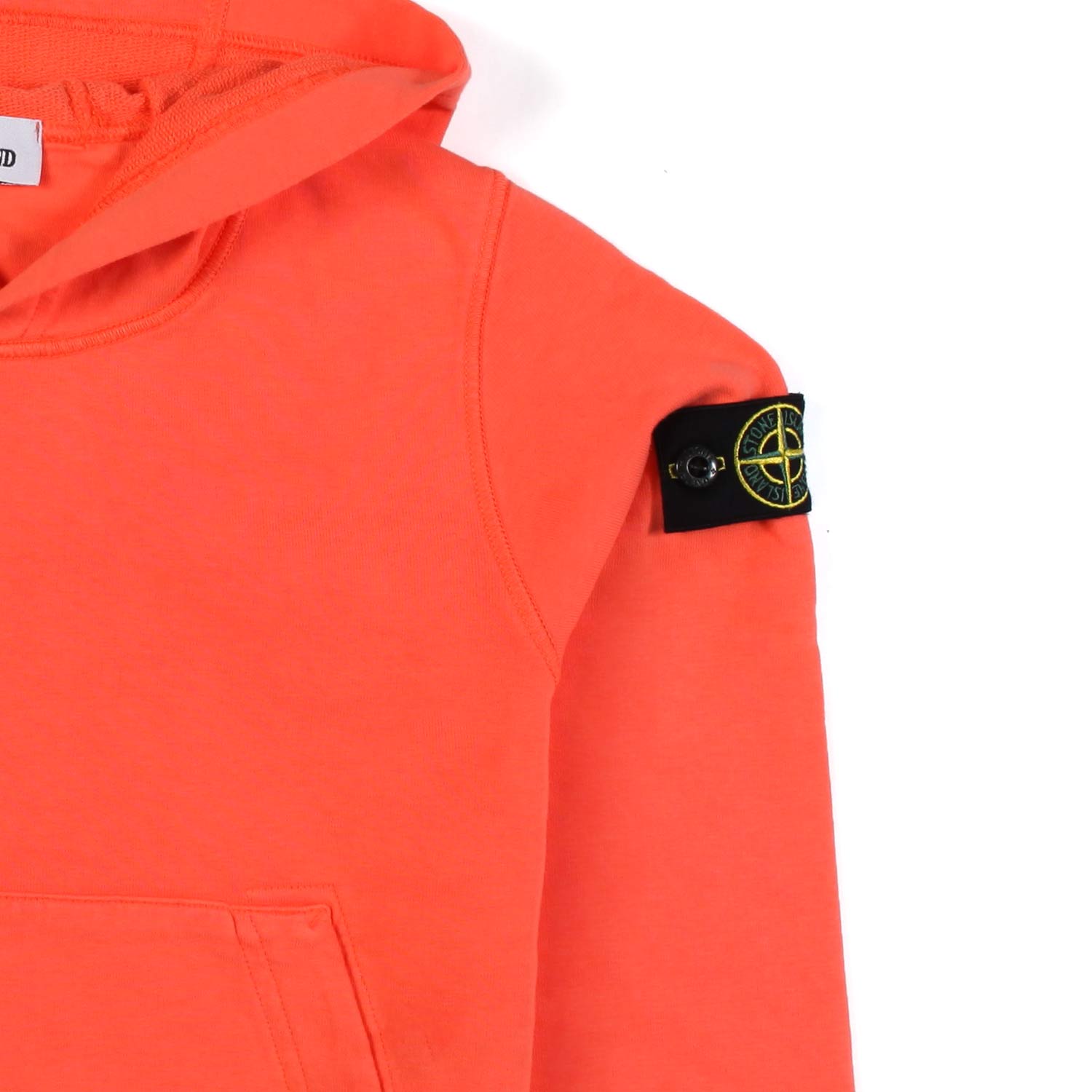 FELPA HOODIE ARANCIO SALMONE CON PATCH COMPASS - annameglio.com abbigliamento moda