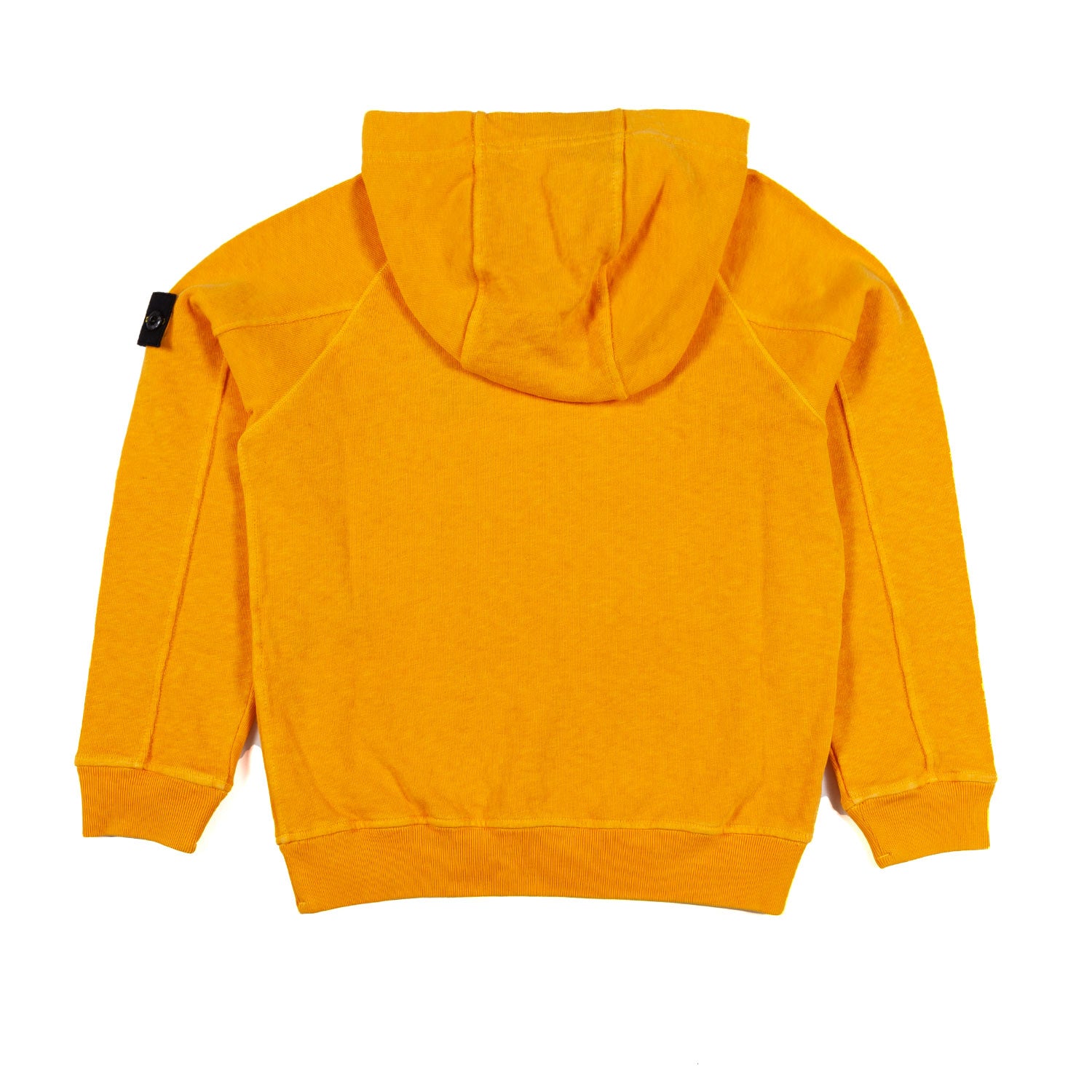 FELPA HOODIE GIALLO SCURO CON PATCH LOGO COMPASS - annameglio.com abbigliamento moda