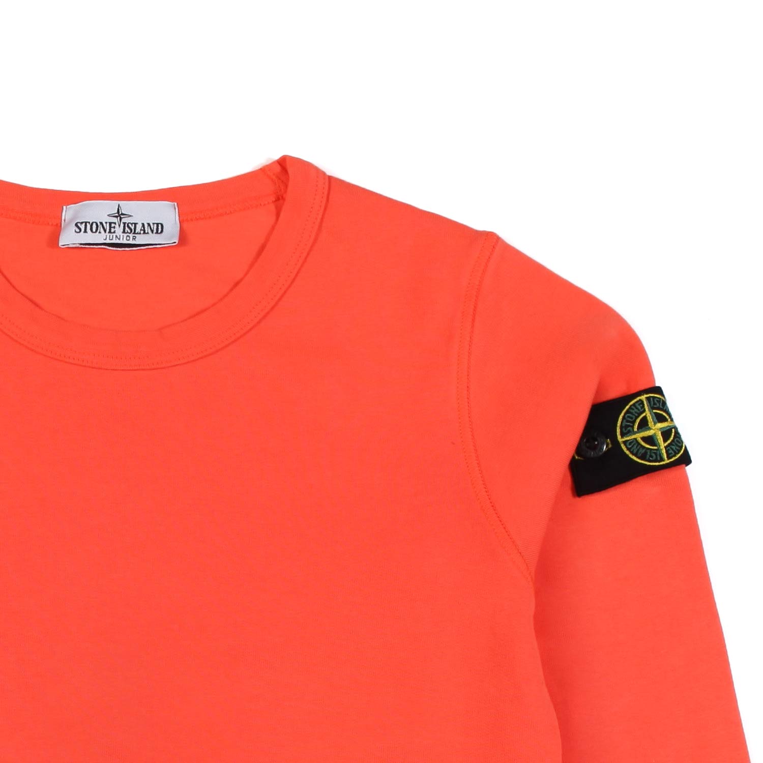 FELPA ARANCIO SALMONE CON PATCH LOGO COMPASS - annameglio.com abbigliamento moda
