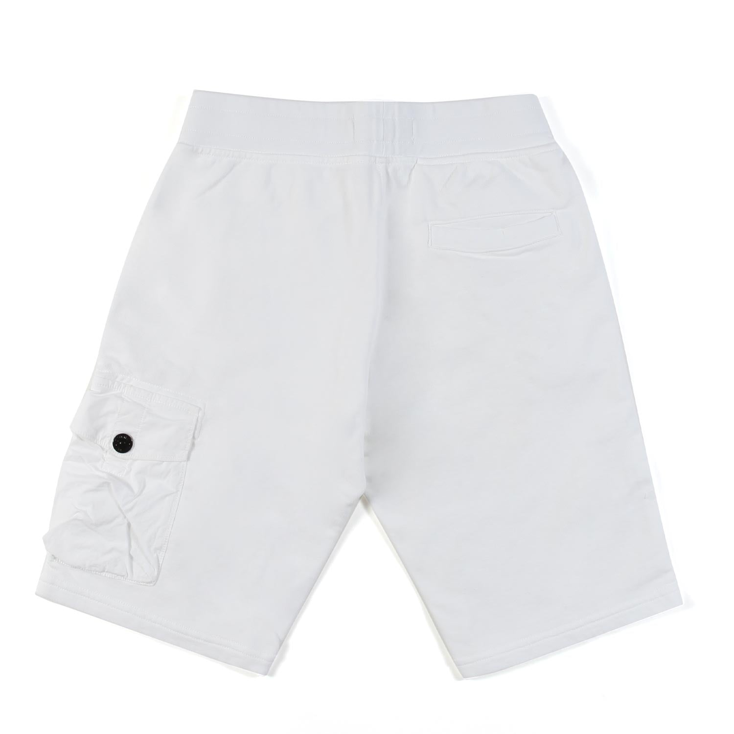 BERMUDA IN FELPA BIANCO CON PATCH LOGO COMPASS - annameglio.com abbigliamento moda