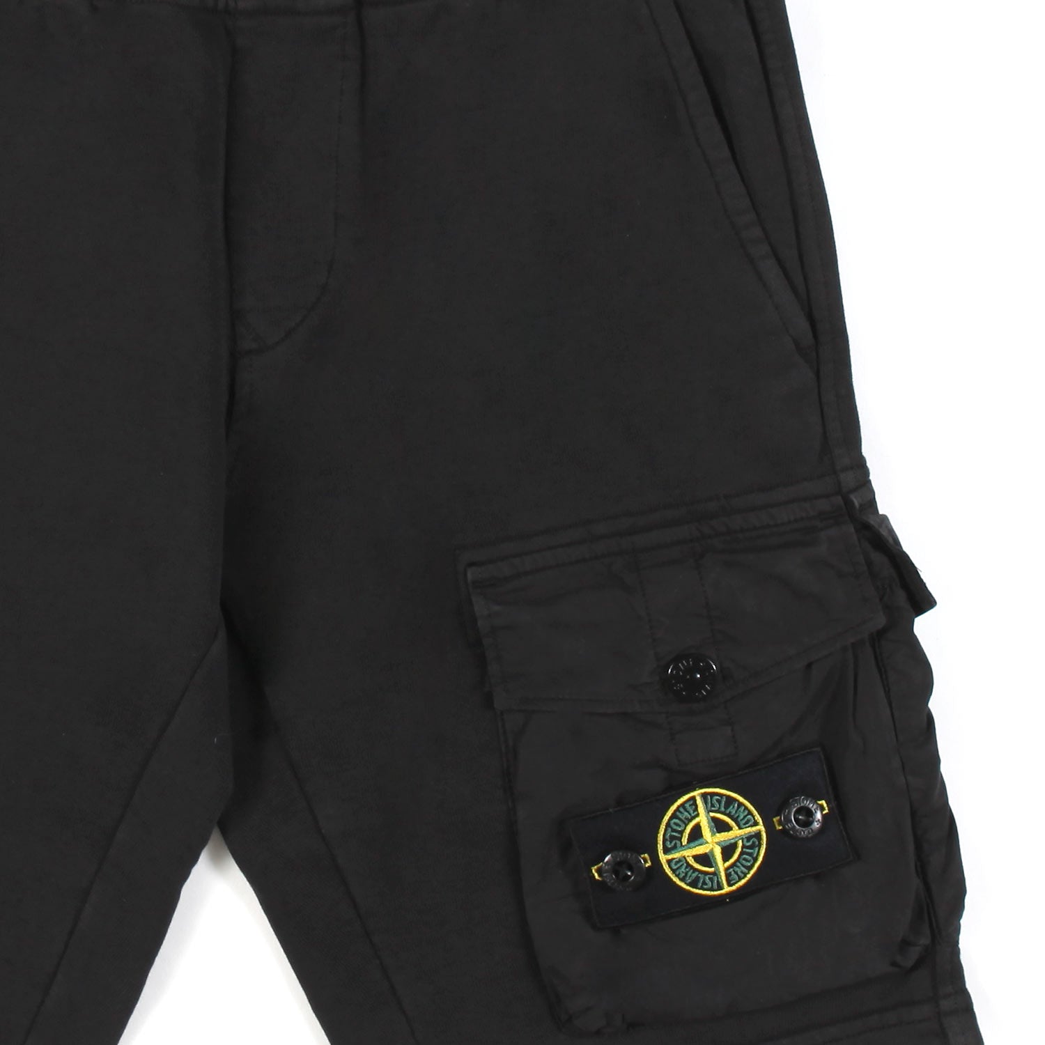 BERMUDA IN FELPA NERO CON PATCH LOGO COMPASS - annameglio.com abbigliamento moda