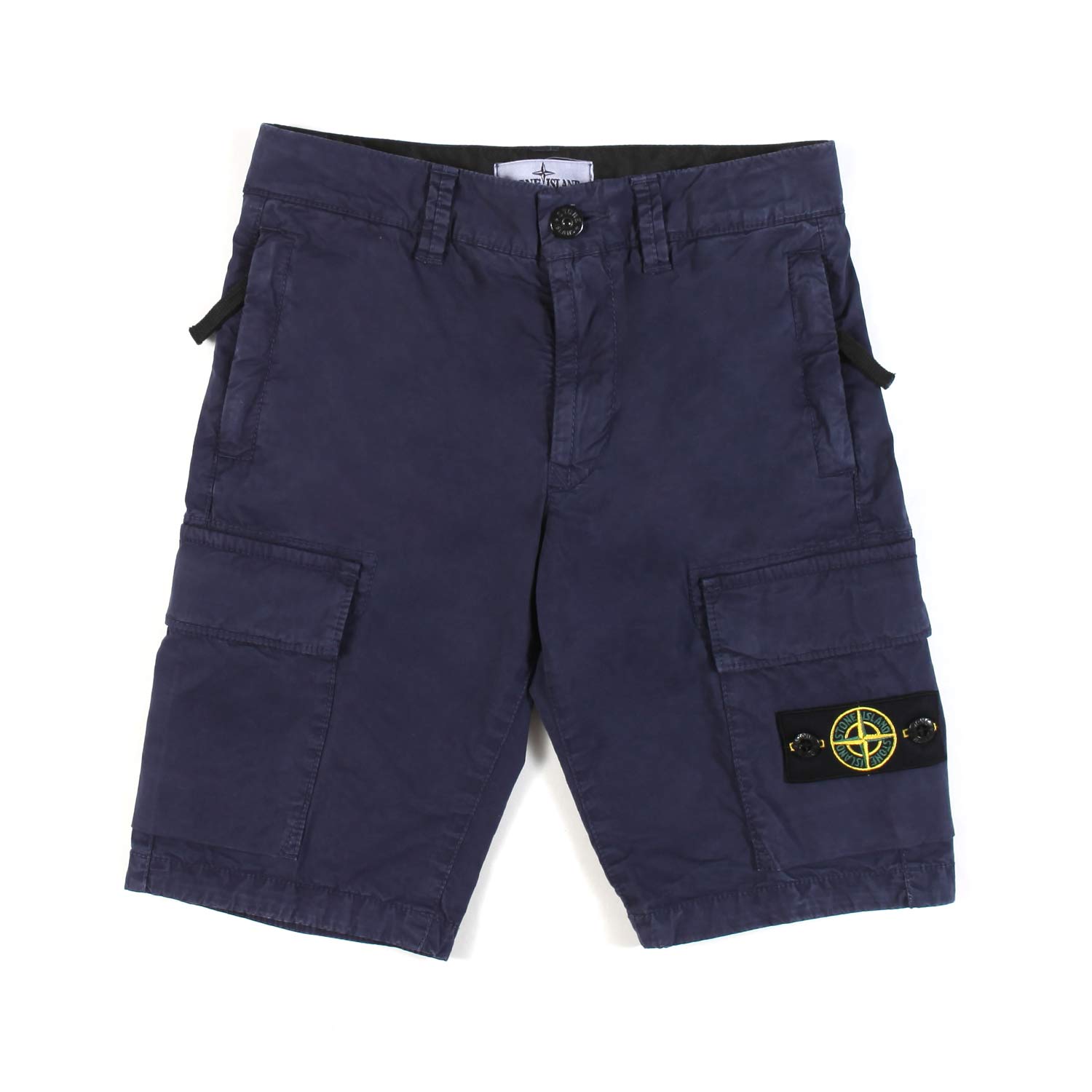 BERMUDA CARGO COMPASS BLU SCURO CON PATCH LOGO - annameglio.com abbigliamento moda