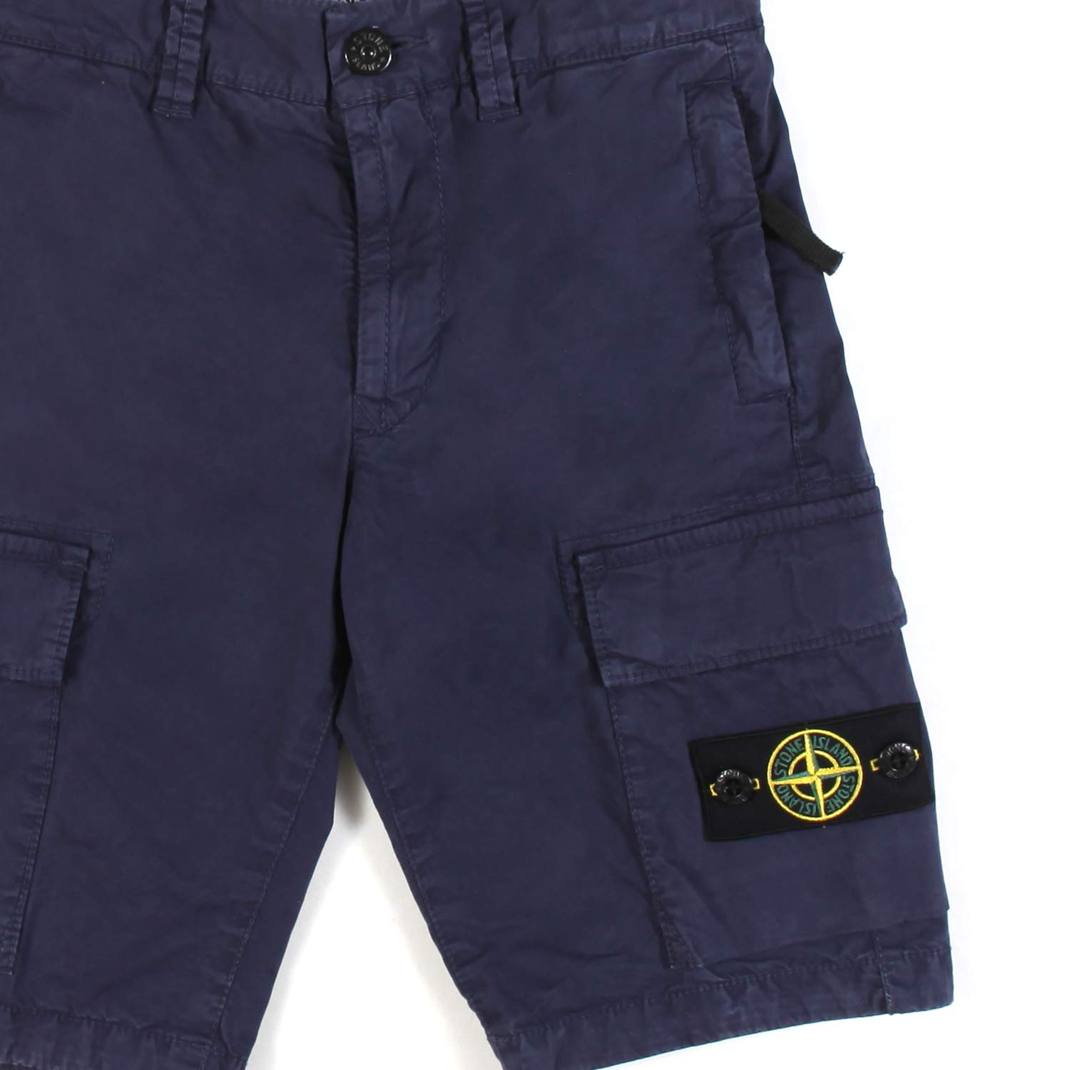 BERMUDA CARGO COMPASS BLU SCURO CON PATCH LOGO - annameglio.com abbigliamento moda