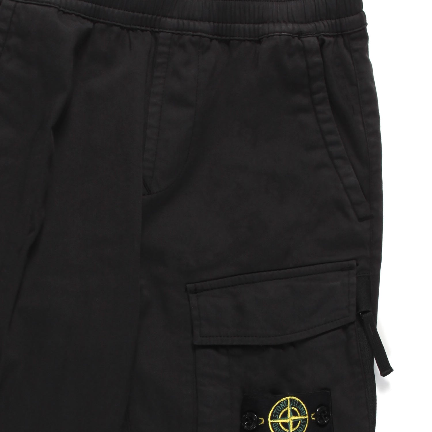 PANTALONE TAPERED NERO CON TASCA CARGO - annameglio.com abbigliamento moda