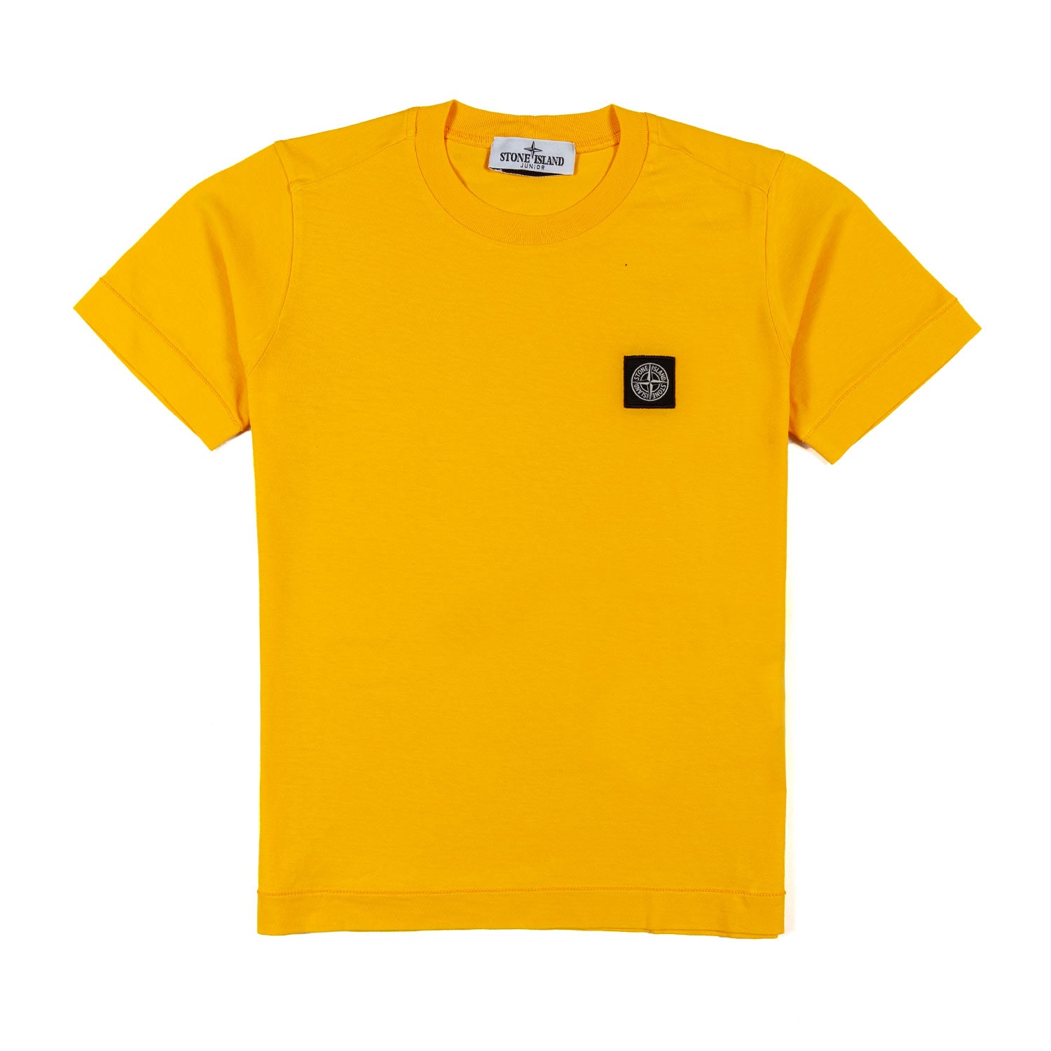 T-SHIRT GIALLO OCRA CON PATCH LOGO COMPASS - annameglio.com abbigliamento moda