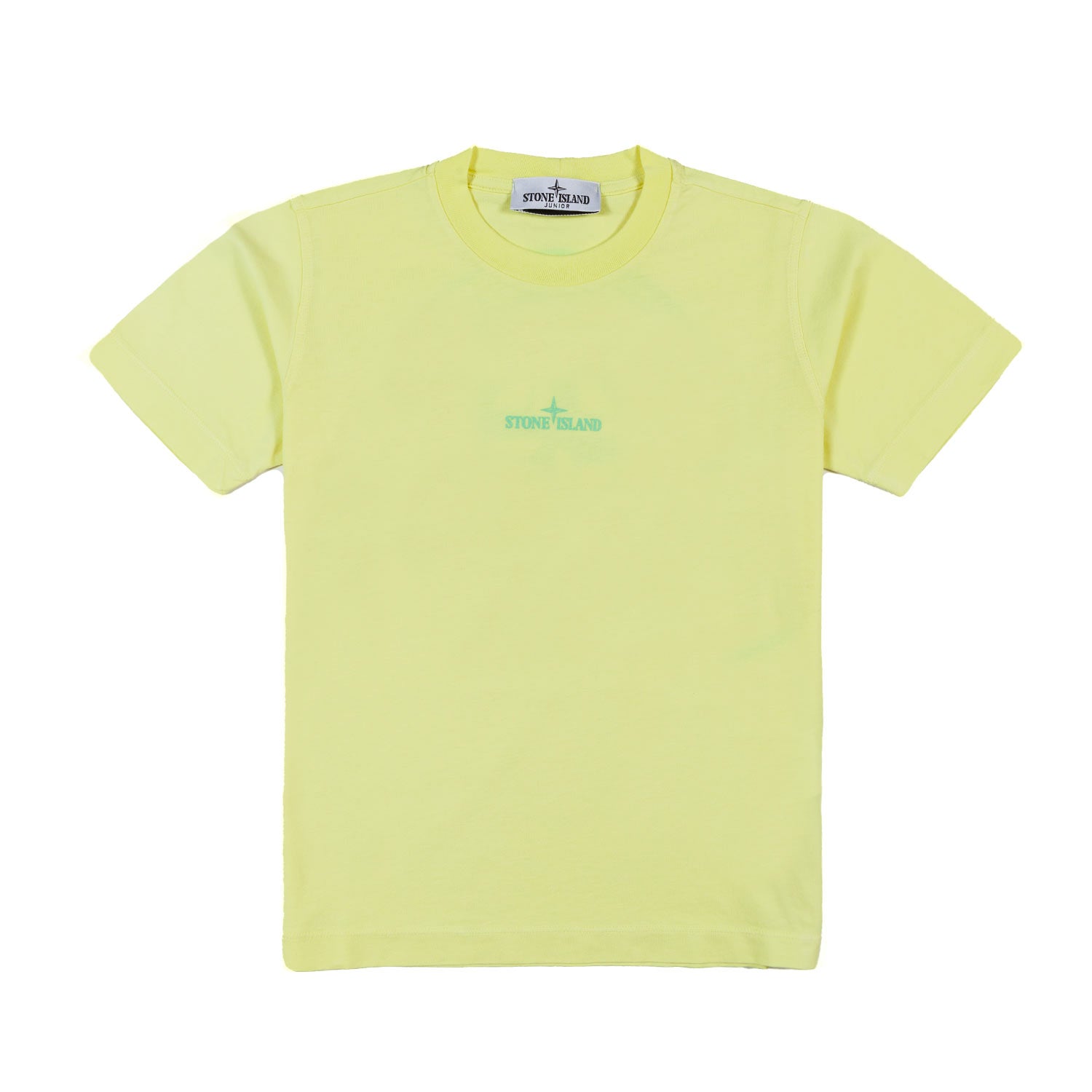 TT-SHIRT GIALLO FLUO CON MAXI STAMPA COMPASS VERDE - annameglio.com abbigliamento moda