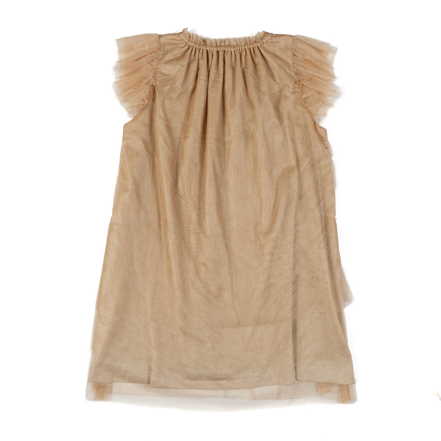 Abito bambina tulle oro a strati - annameglio.com abbigliamento moda
