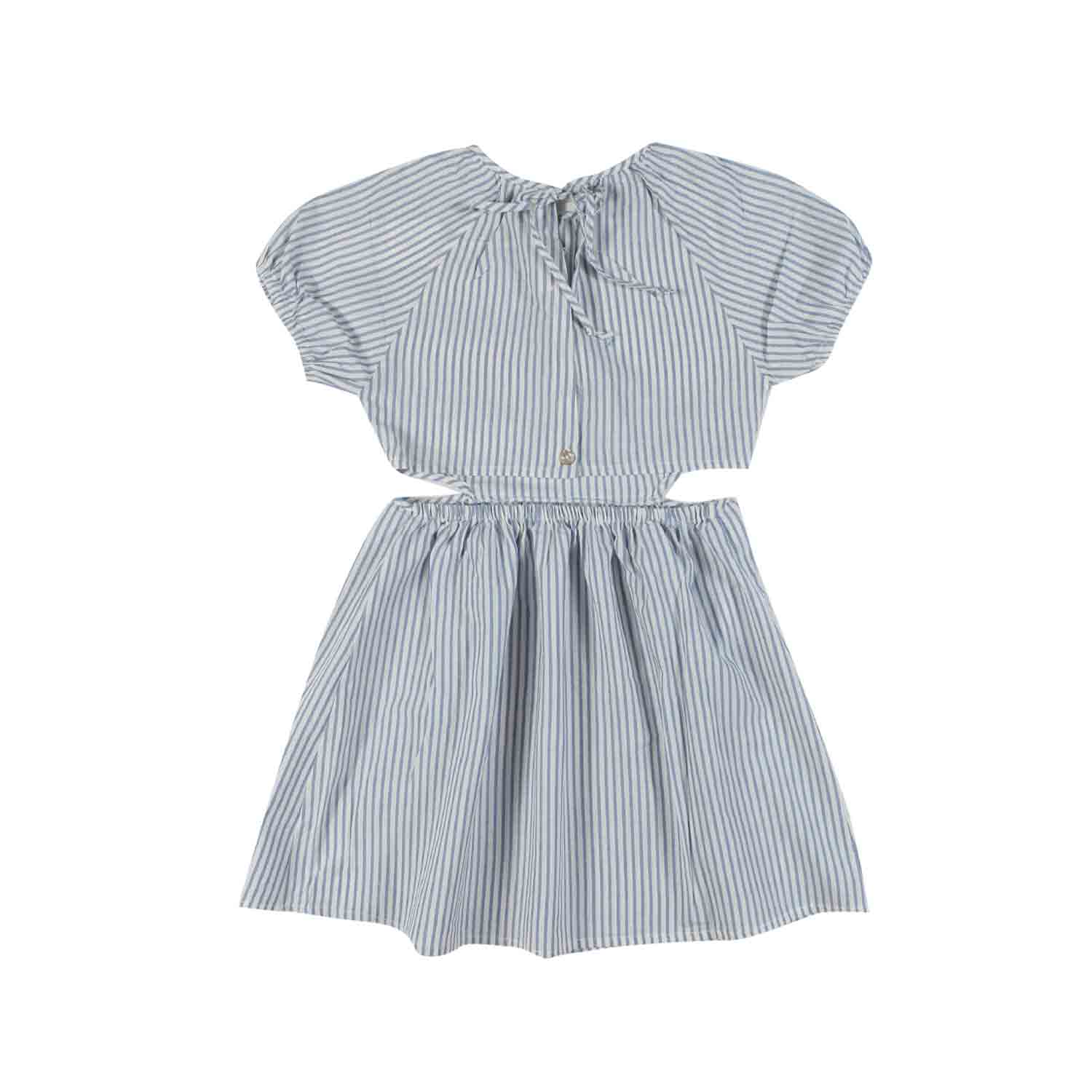 ABITO BIANCO E AZZURRO A RIGHE CON CUT OUT BAMBINA - annameglio.com abbigliamento moda