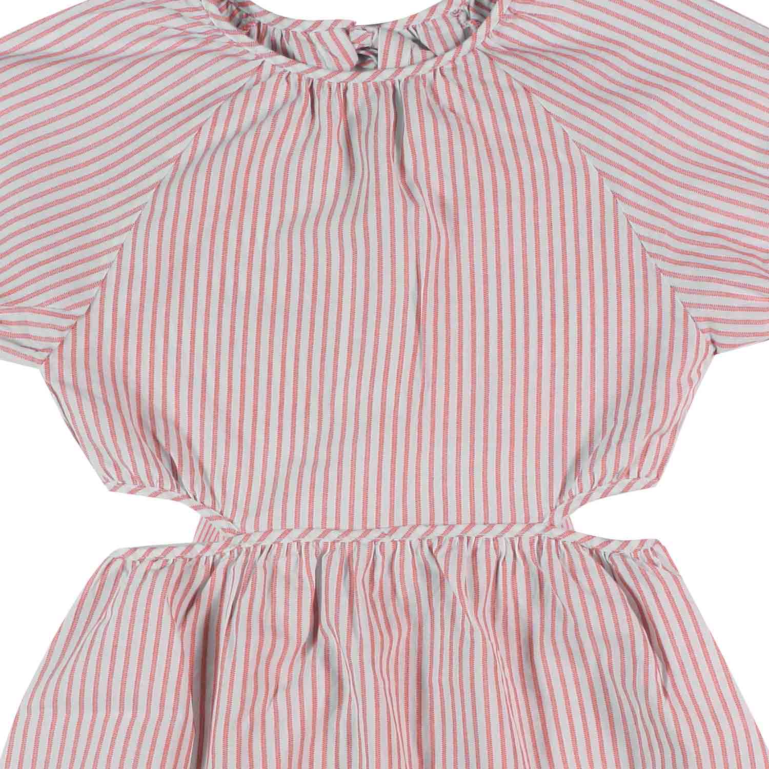 ABITO BIANCO E ROSA A RIGHE CON CUT OUT BAMBINA - annameglio.com abbigliamento moda