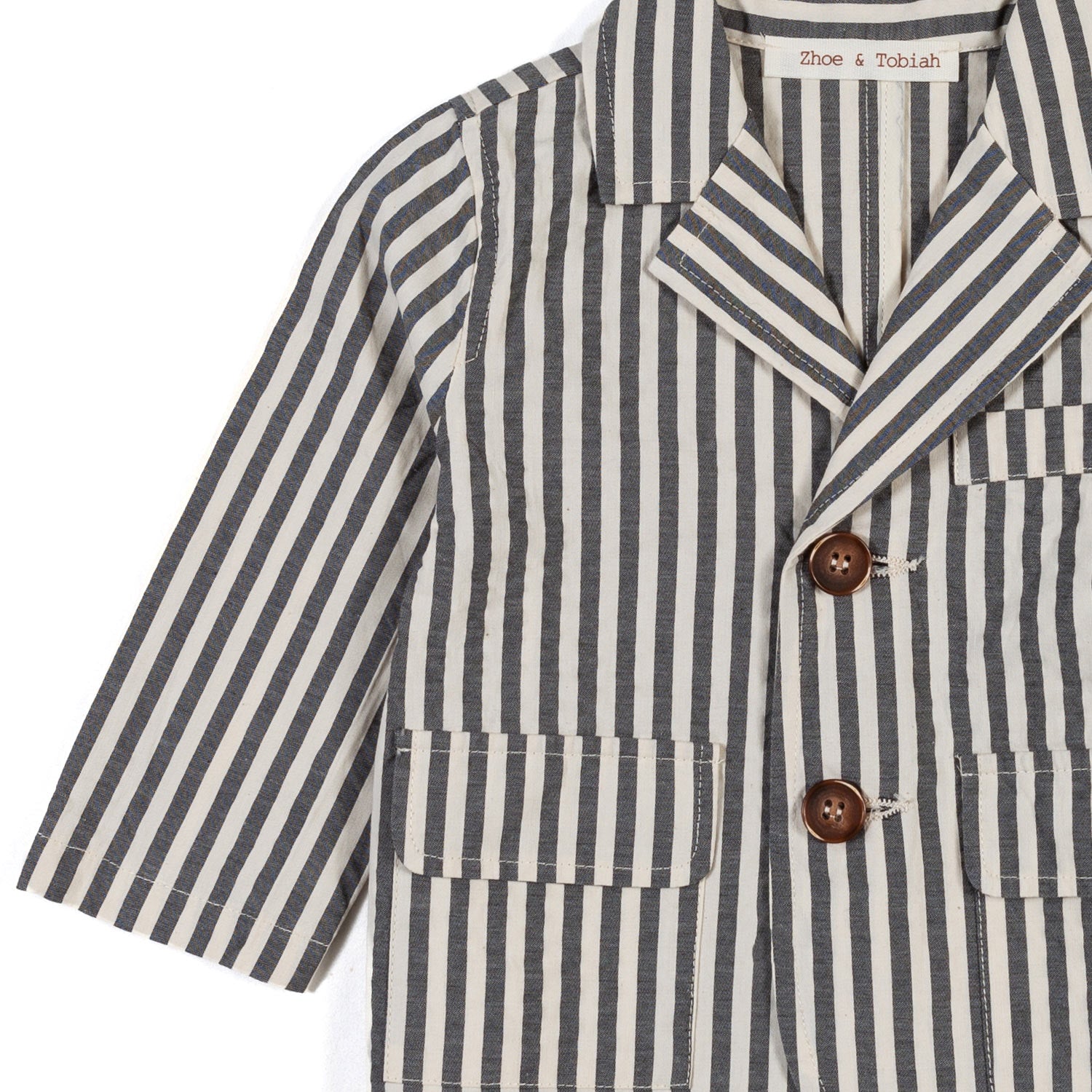 BLAZER PANNA E GRIGIO A RIGHE BIMBO E BAMBINO - annameglio.com abbigliamento moda