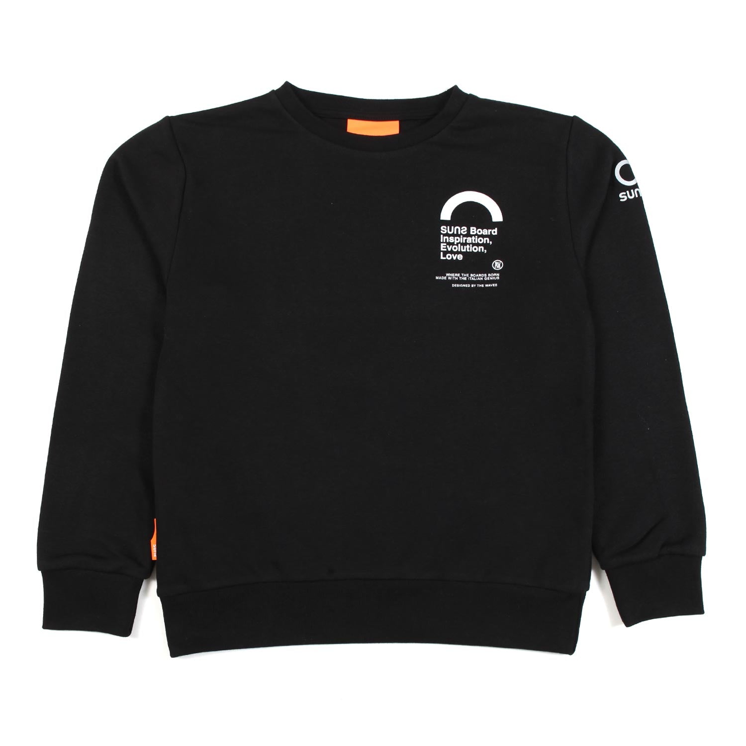 FELPA NERA CON STAMPE BIANCHE BAMBINO TEENAGER - annameglio.com abbigliamento moda