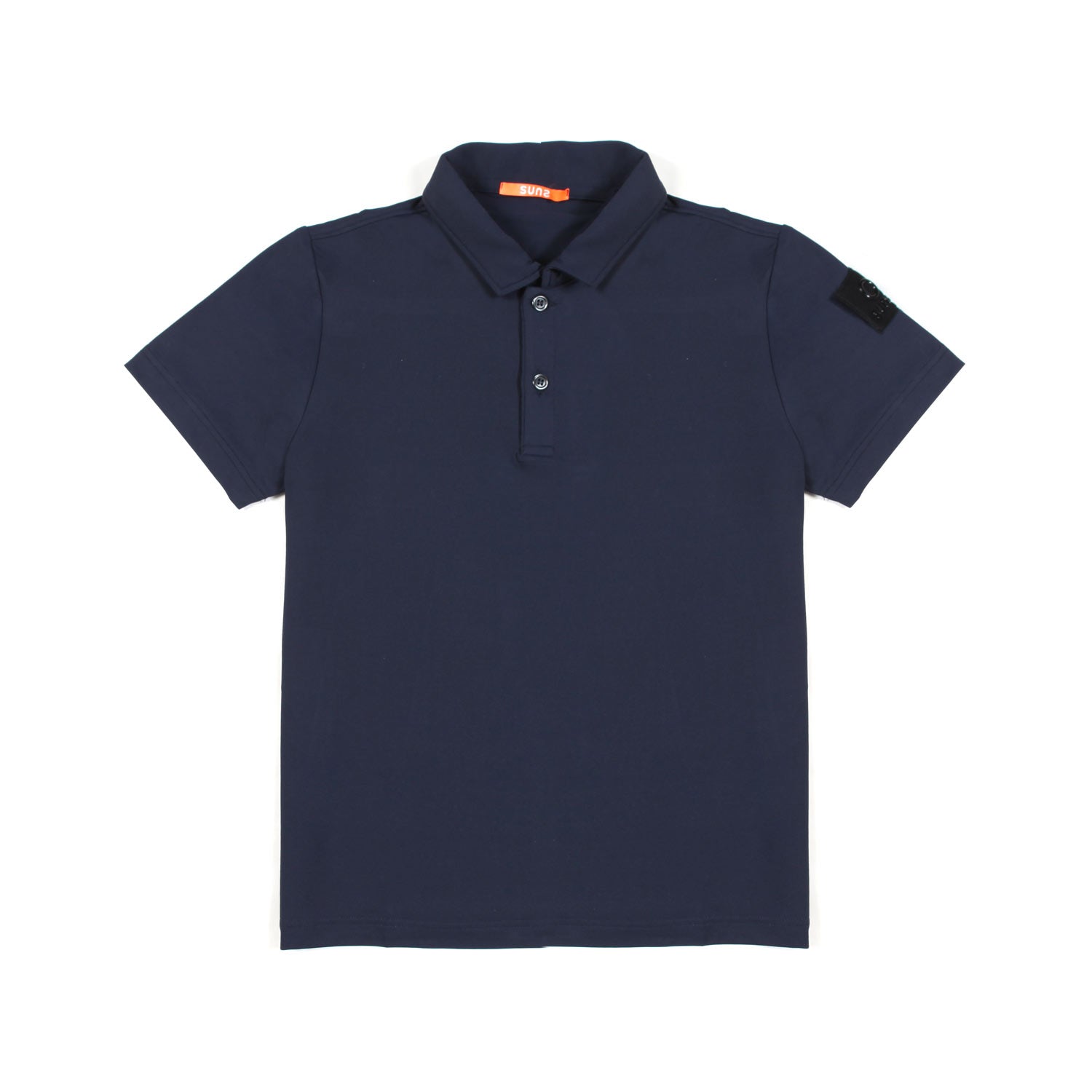 POLO BLU SCURO CON PATCH LOGO IN RILIEVO - annameglio.com abbigliamento moda