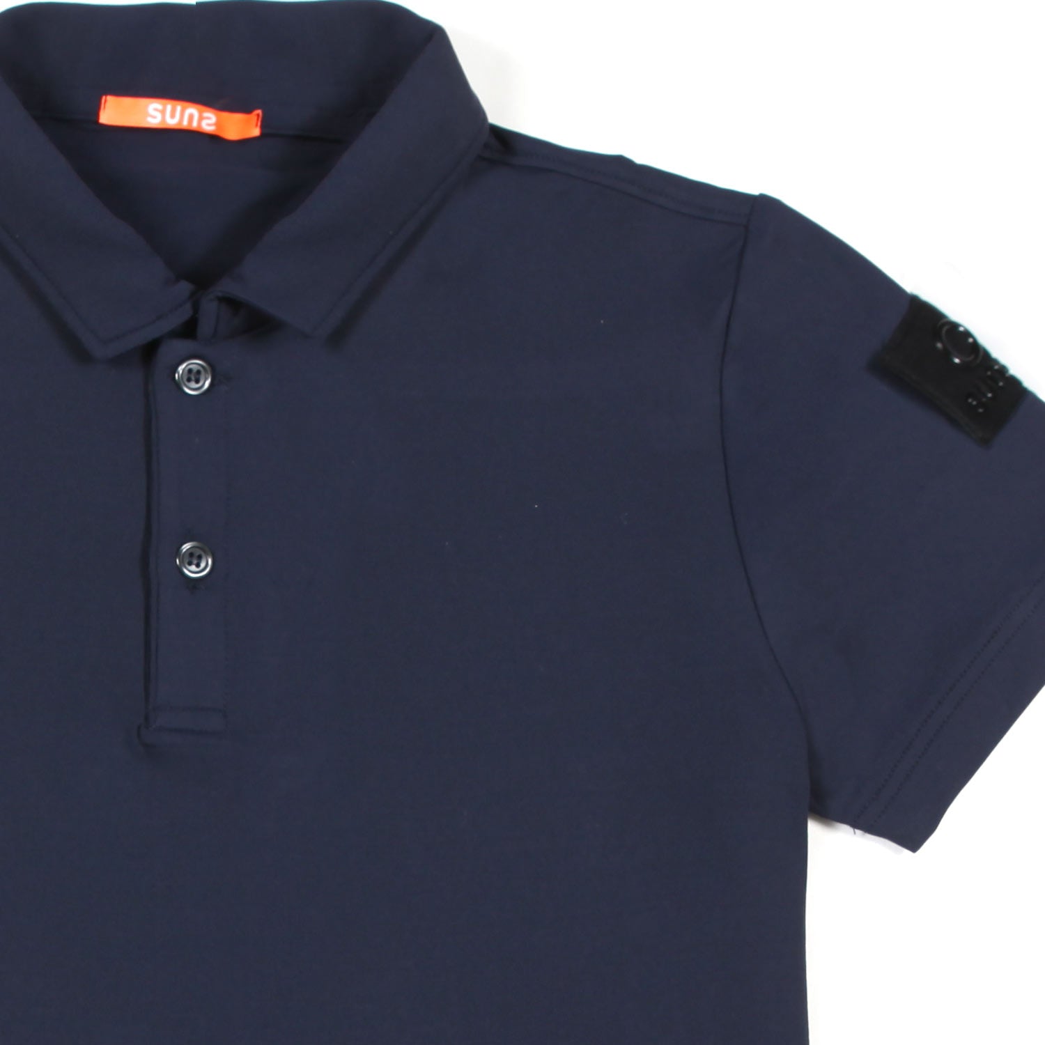 POLO BLU SCURO CON PATCH LOGO IN RILIEVO - annameglio.com abbigliamento moda