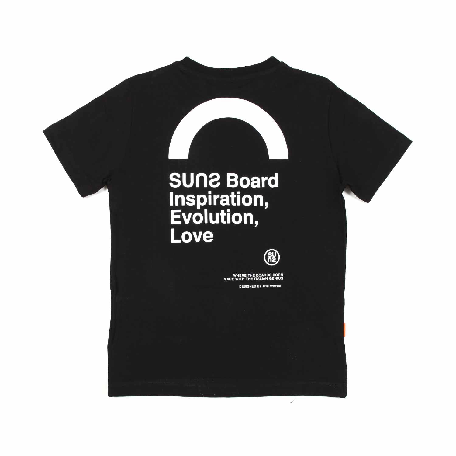 T-SHIRT NERA CON STAMPE BIANCHE BAMBINO E TEENAGER - annameglio.com abbigliamento moda