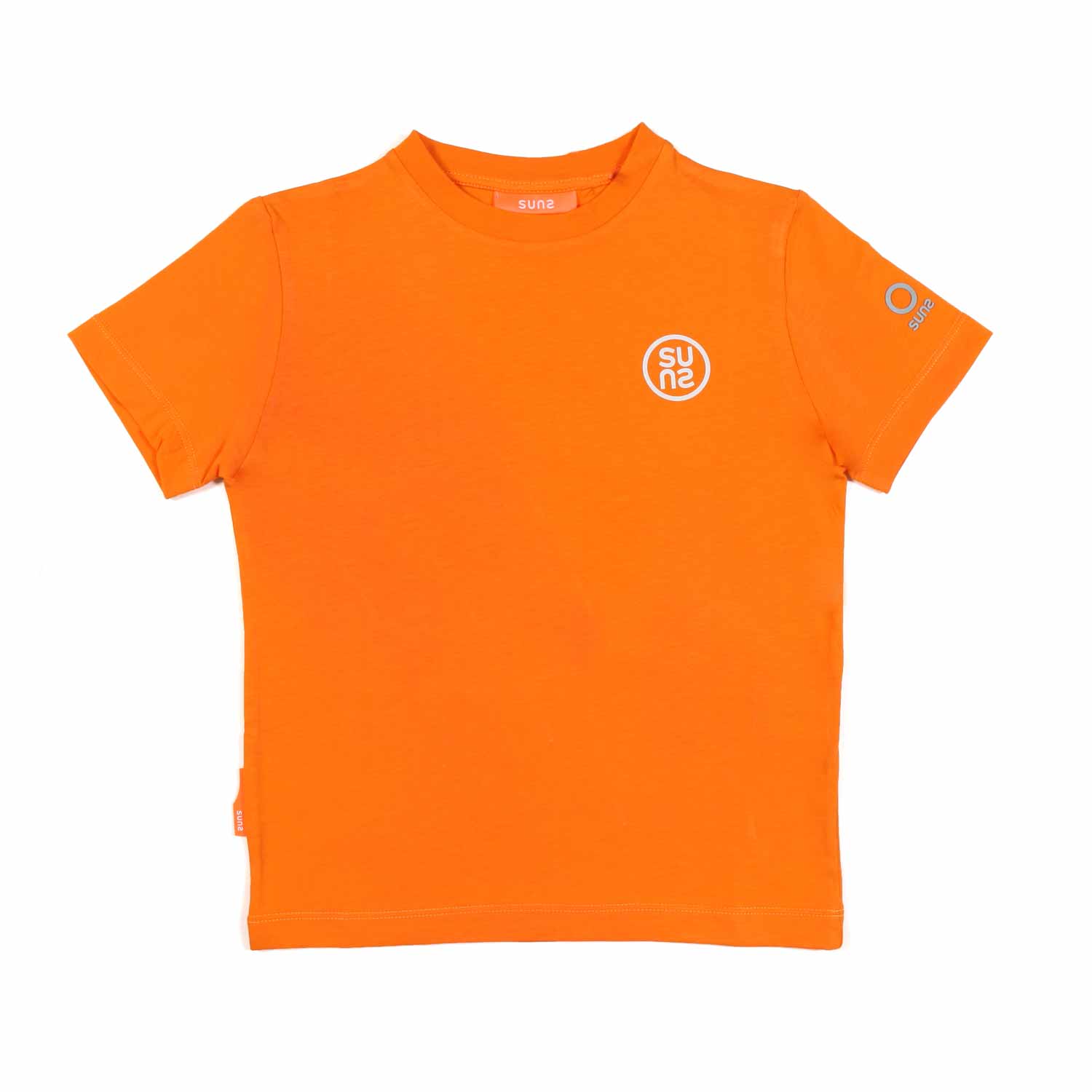 T-SHIRT ARANCIO CON STAMPE BIANCHE BAMBINO E TEEN - annameglio.com abbigliamento moda