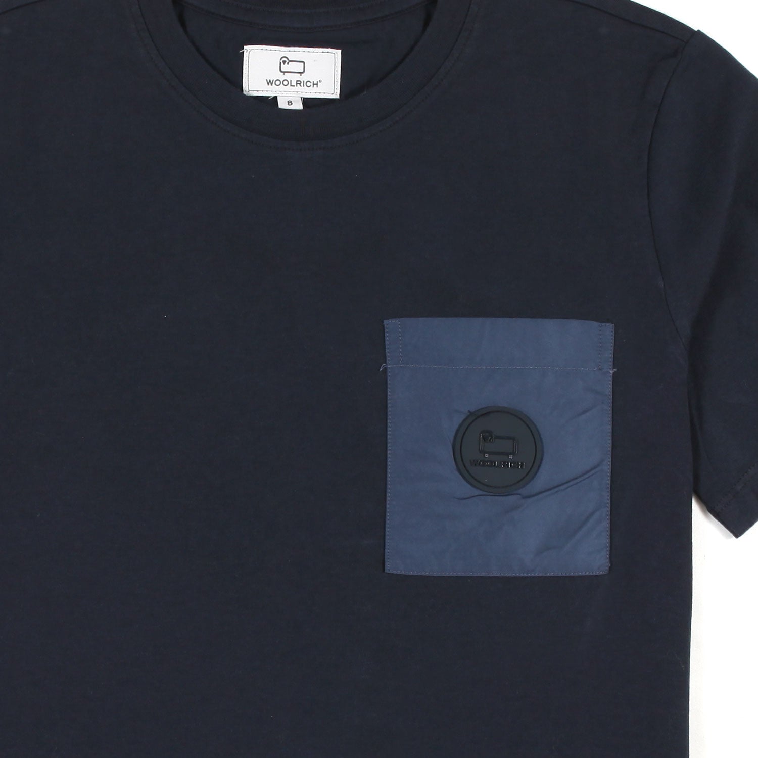 T-SHIRT BLU NAVY CON TASCHINO BLU POLVERE - annameglio.com abbigliamento moda