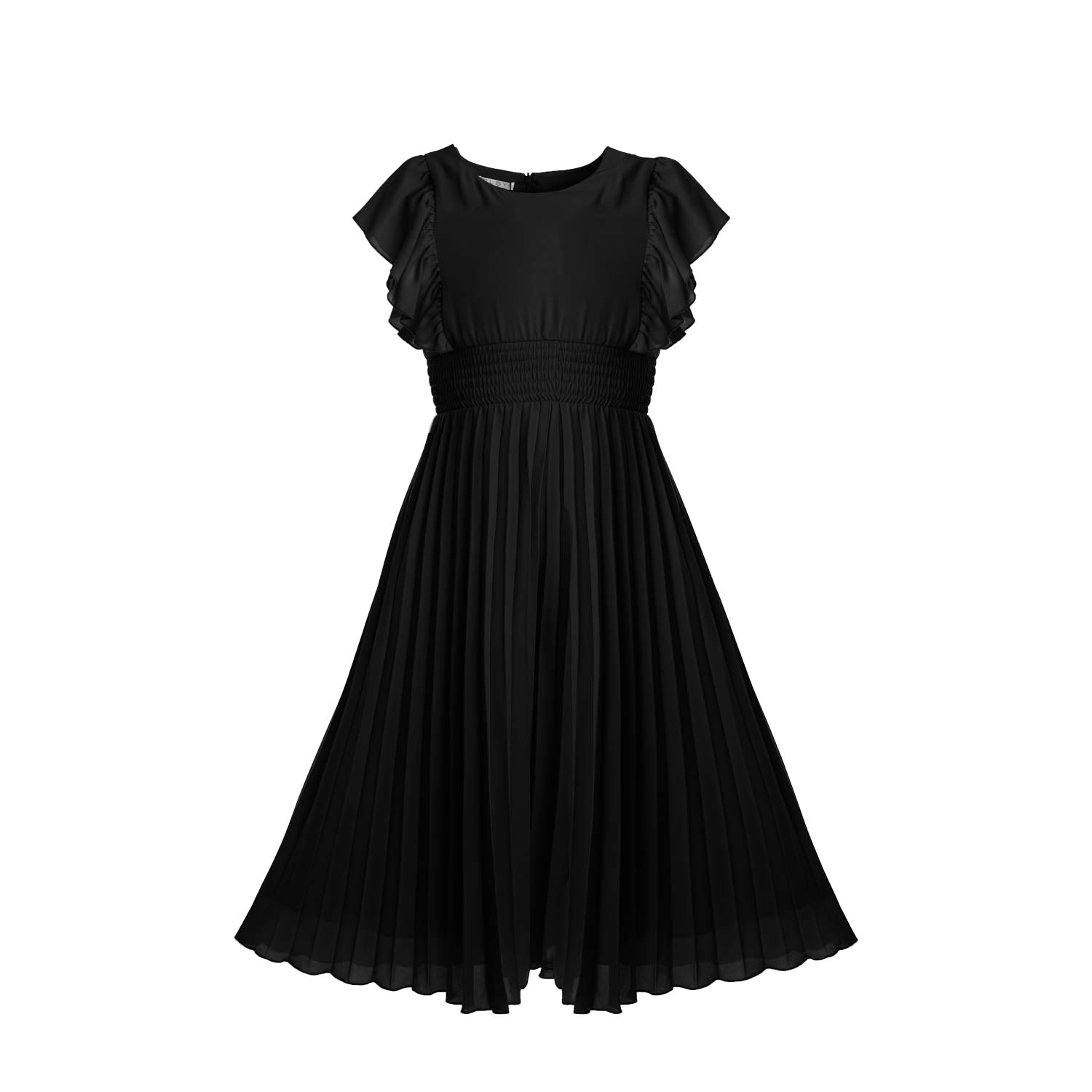 ABITO TUTA NERO CON PANTALONE PLISSETTATO - annameglio.com abbigliamento moda