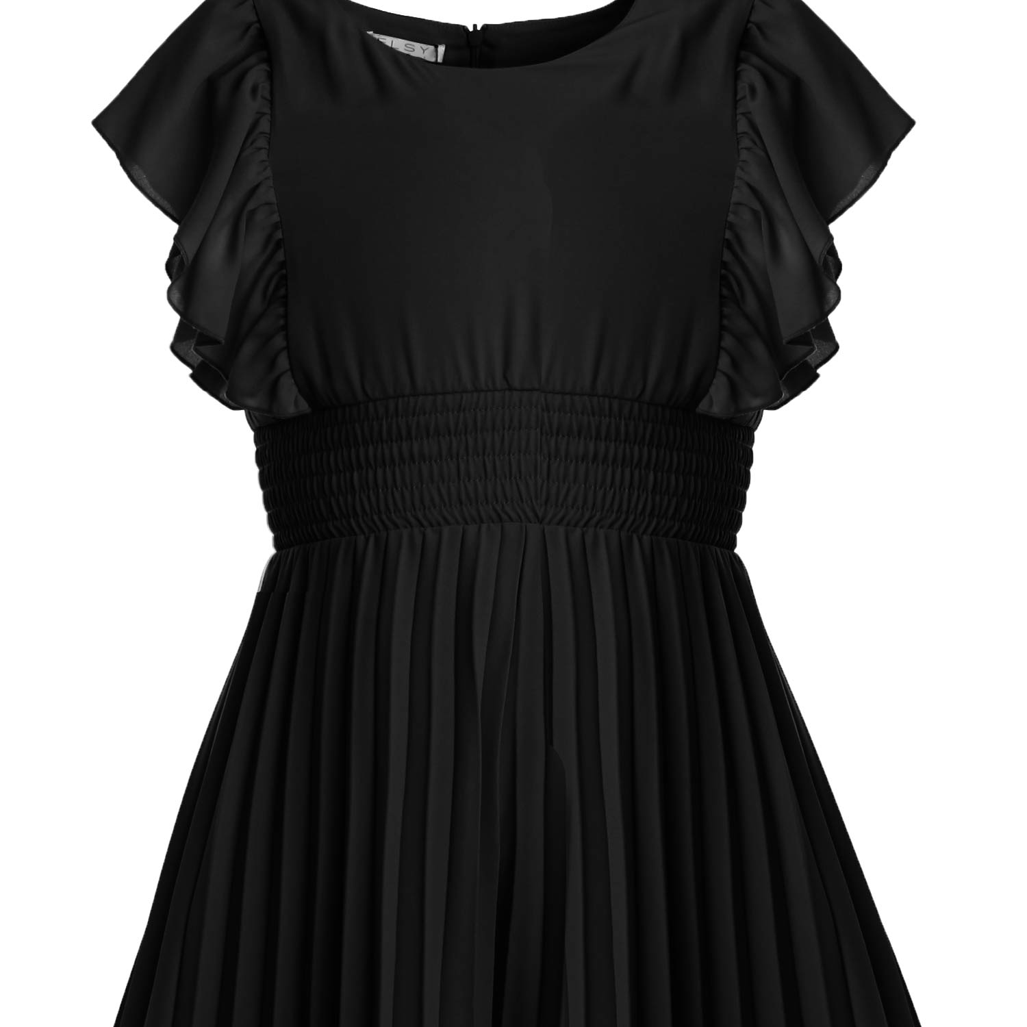 ABITO TUTA NERO CON PANTALONE PLISSETTATO - annameglio.com abbigliamento moda