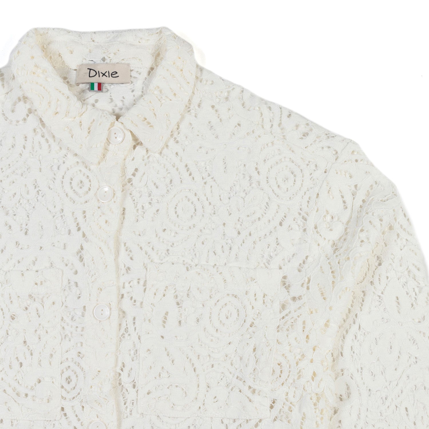 CAMICIA BIANCO LATTE IN PIZZO BAMBINA E RAGAZZA - annameglio.com abbigliamento moda